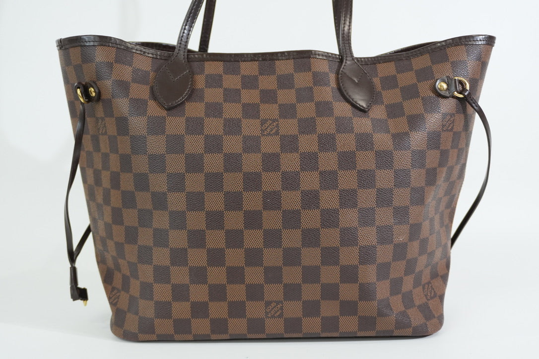 Pre-owned Louis Vuitton Damier Ebene Neverfull MM Tote Bag