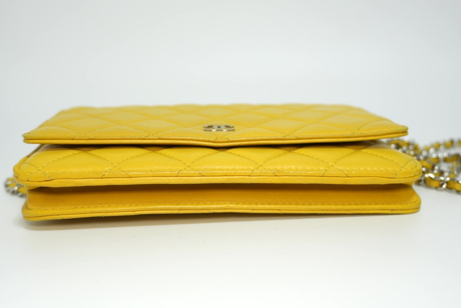 Chanel Wallet On Chain Yellow Used