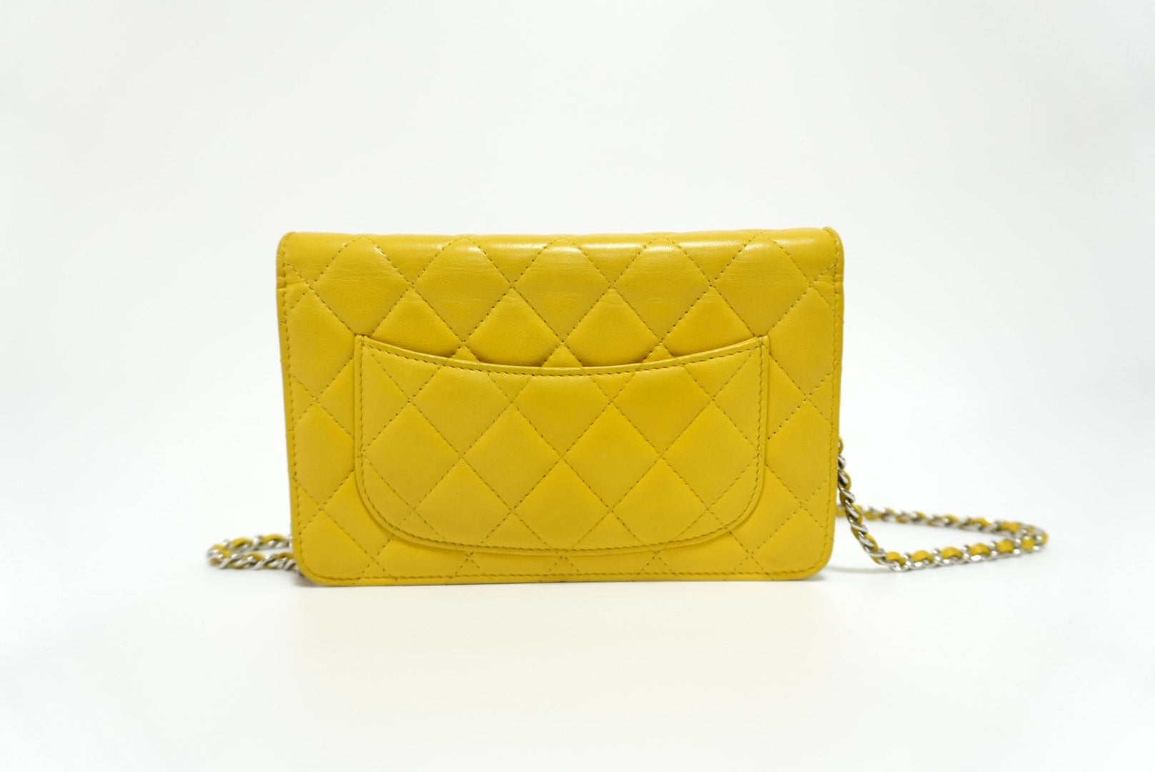 Chanel Wallet On Chain Yellow Used