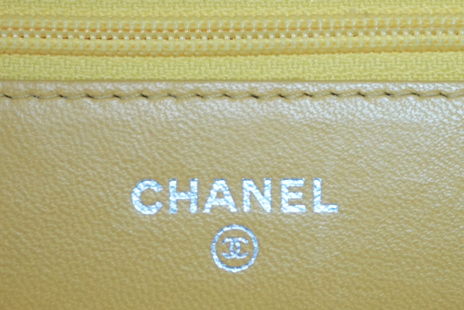 Chanel Wallet On Chain Yellow Used