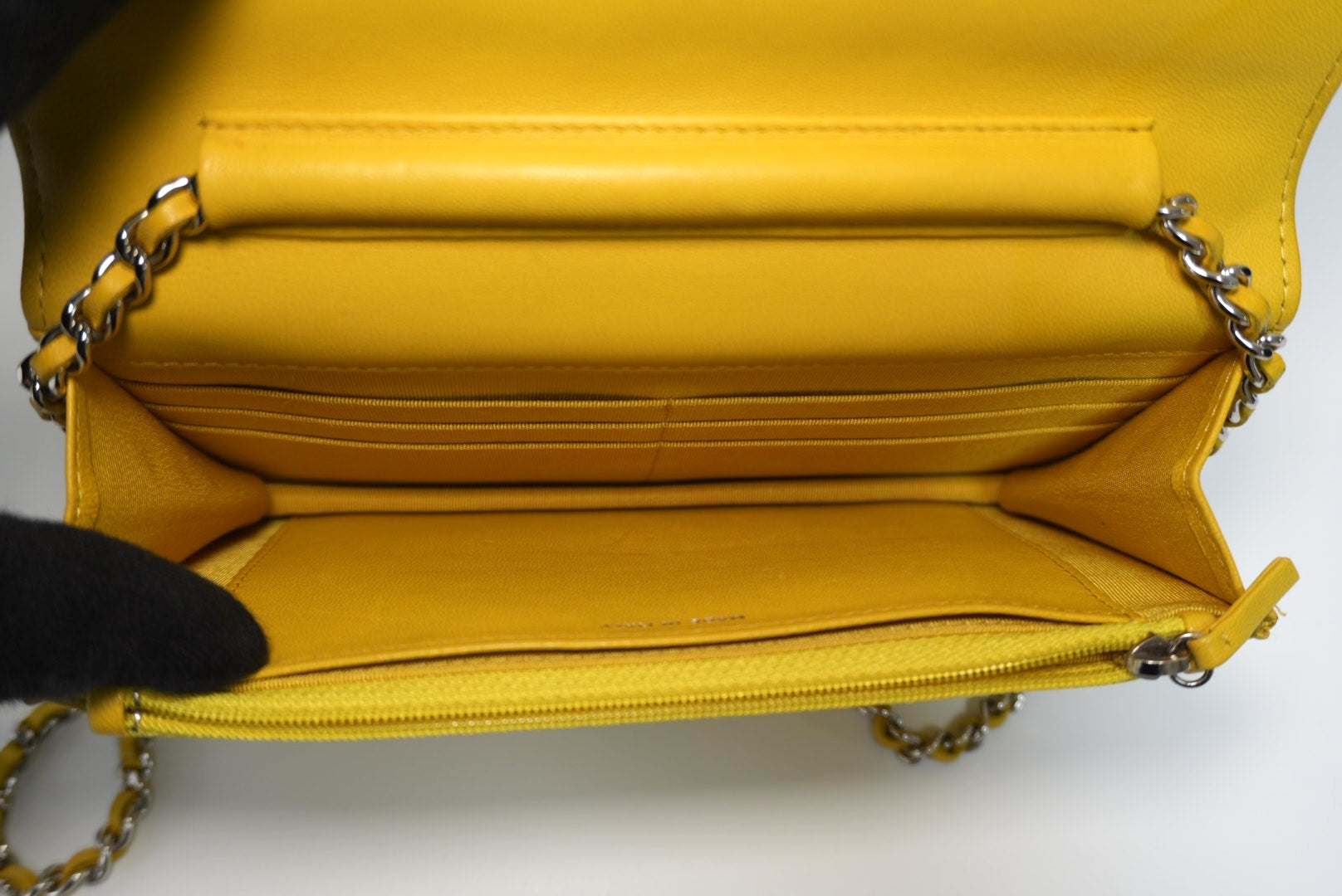 Chanel Wallet On Chain Yellow Used