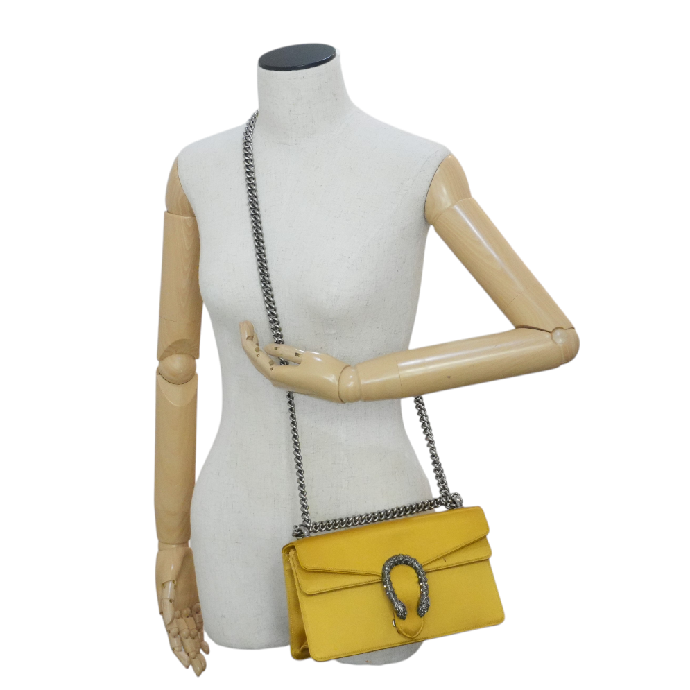 Pre-owned Gucci Dionysus Chain Shoulder Bag Gold