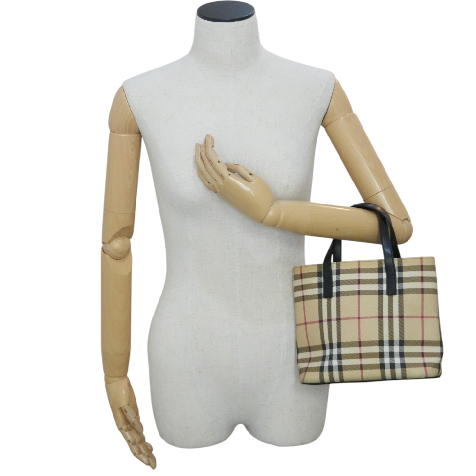Pre-owned Burberry Nova Check Handbag Beige