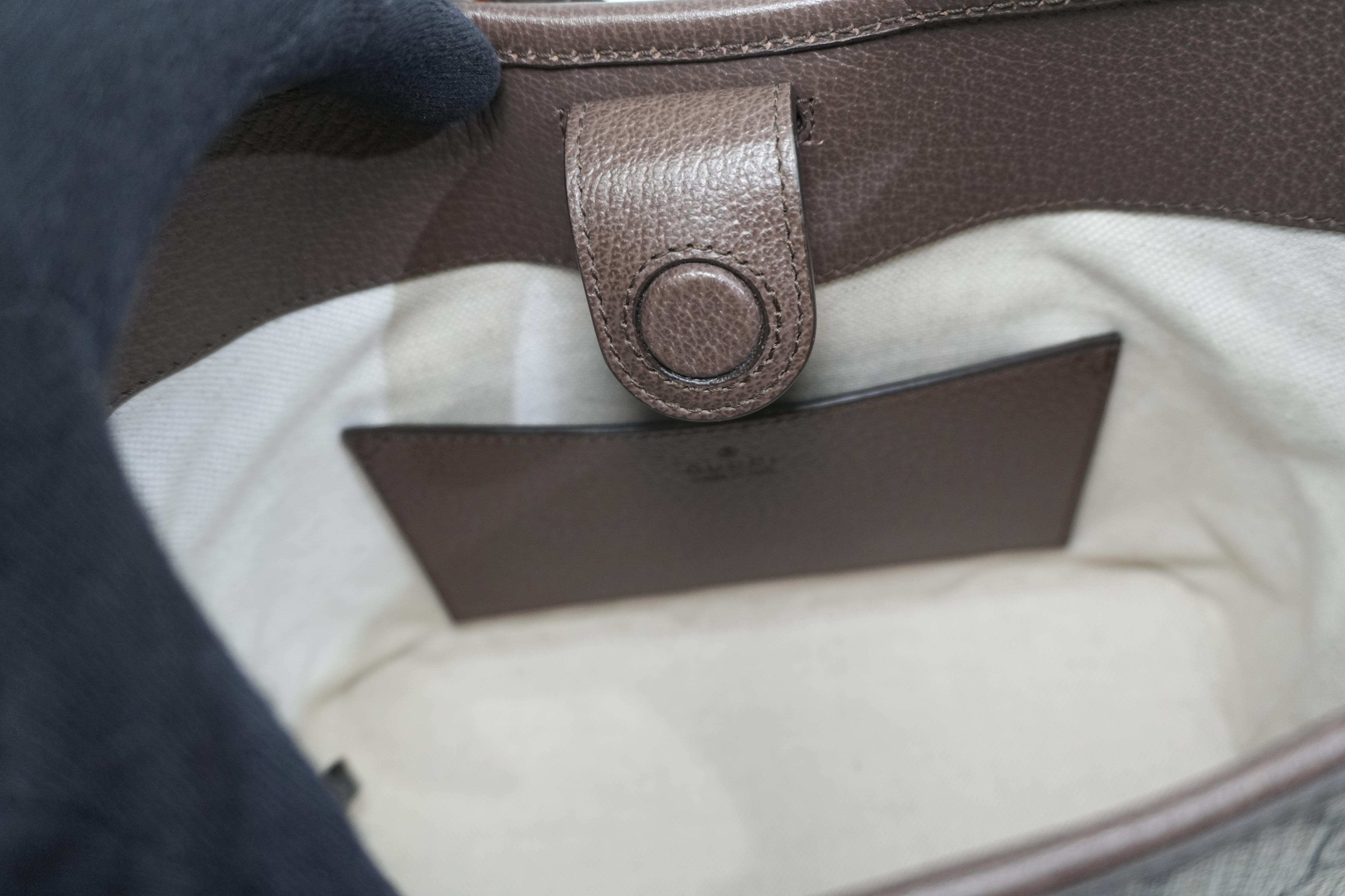 Pre-owned Gucci Ophidia Shoulder Bag Brown