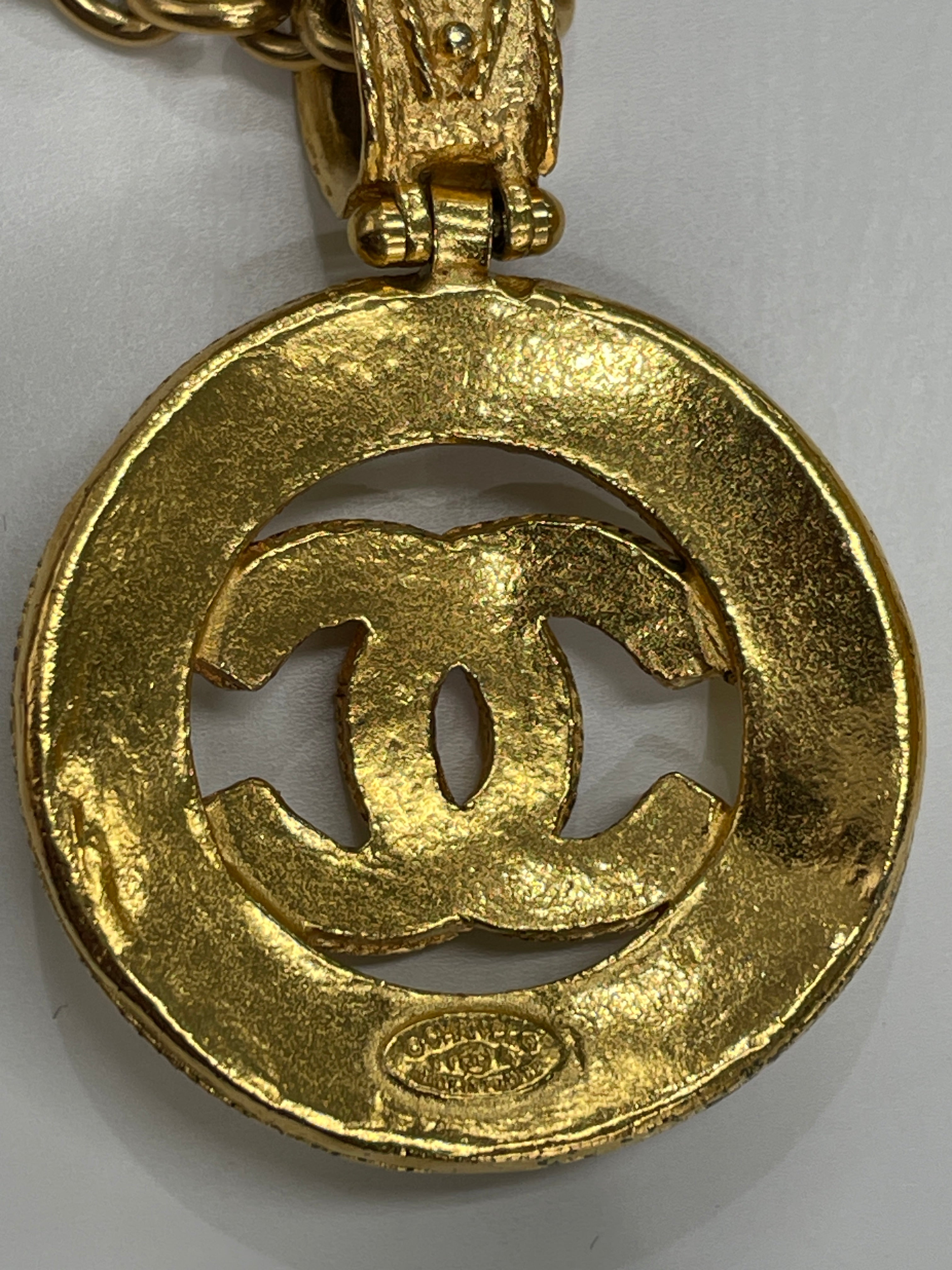 Pre-owned Chanel Vintage Coco Mark Necklace