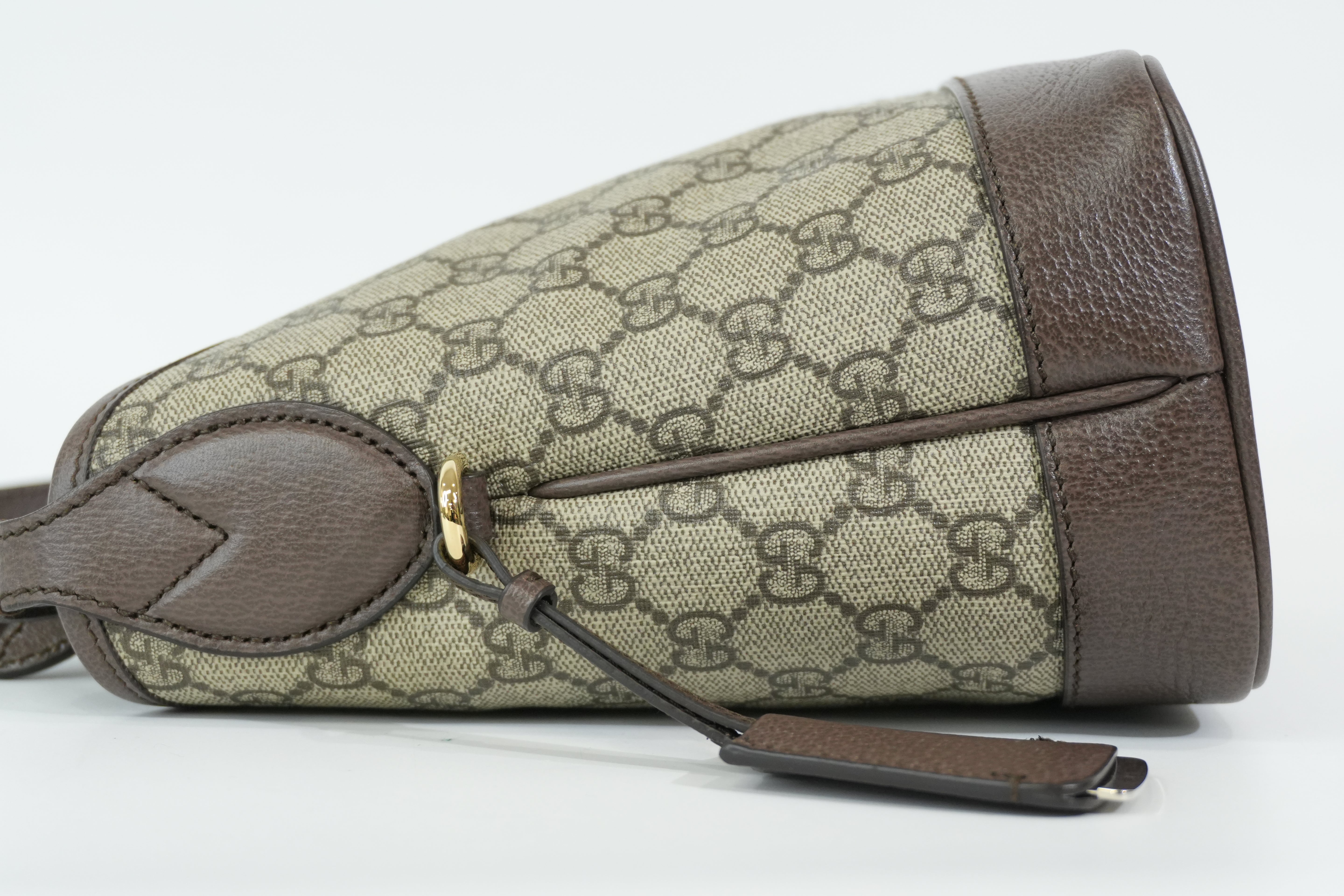 Pre-owned Gucci Ophidia Shoulder Bag Brown