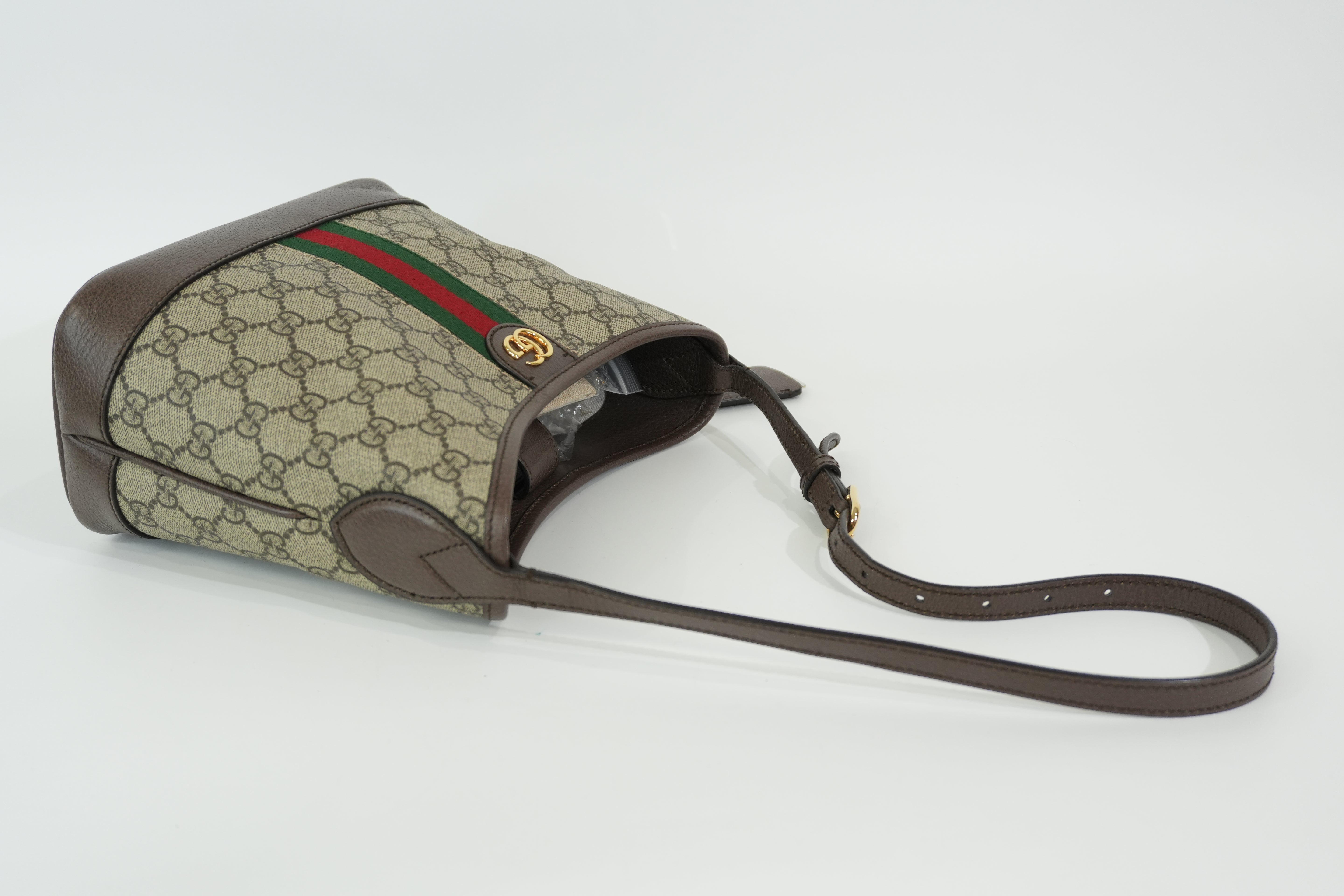 Pre-owned Gucci Ophidia Shoulder Bag Brown