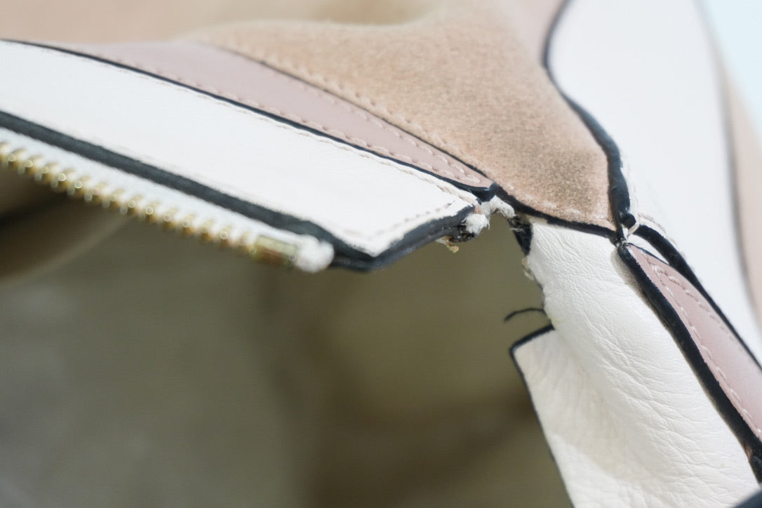 Pre-owned Loewe Medium Puzzle Shoulder Bag Pink