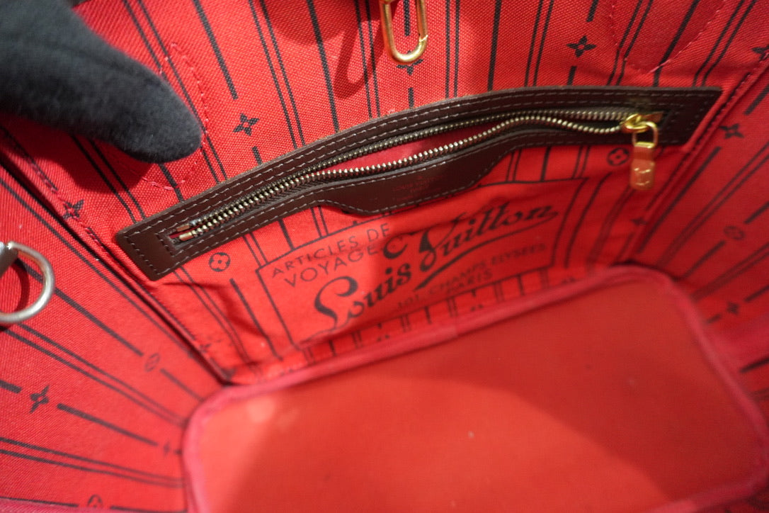 Pre-owned Louis Vuitton Damier Ebene Neverfull PM Tote Bag