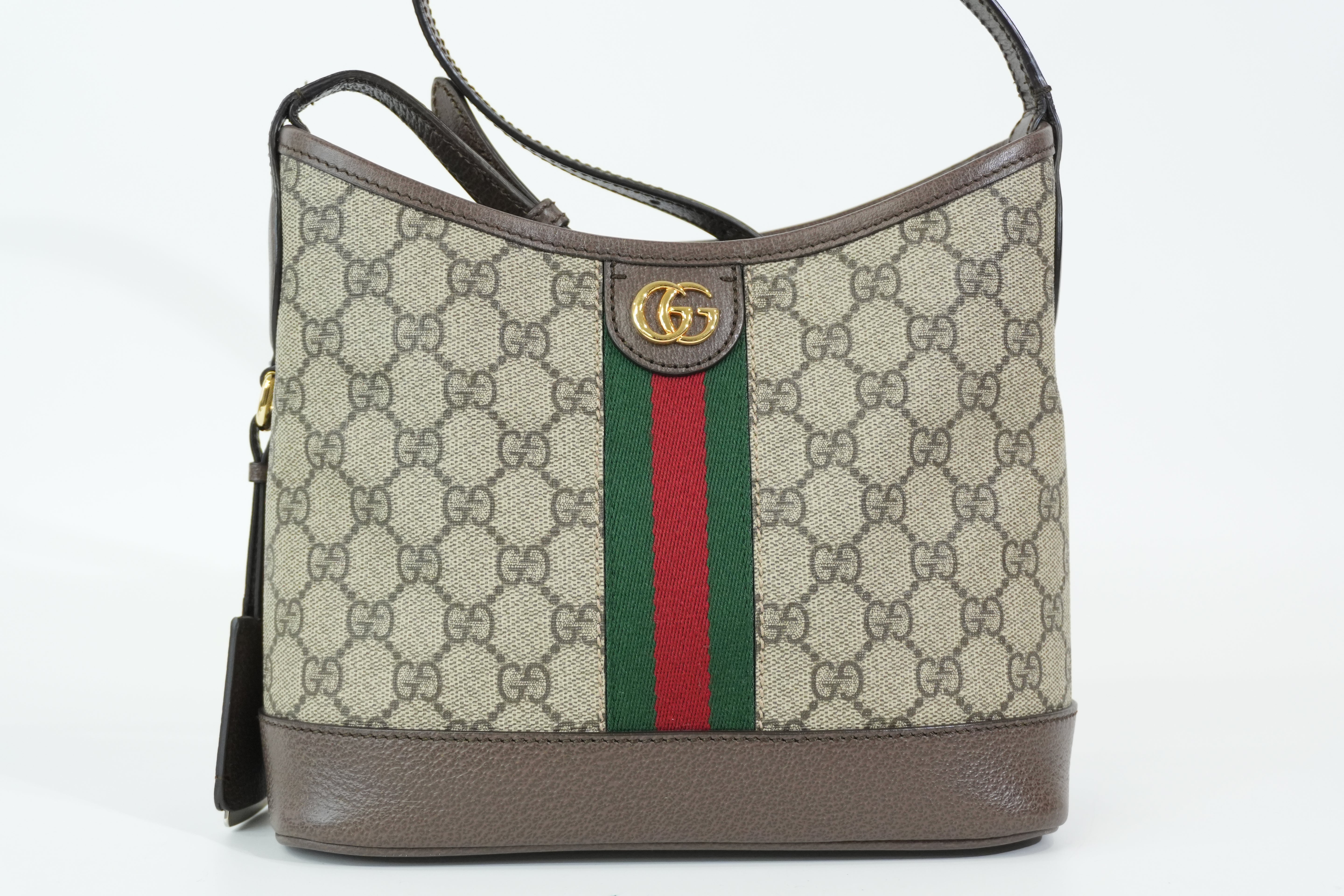 Pre-owned Gucci Ophidia Shoulder Bag Brown