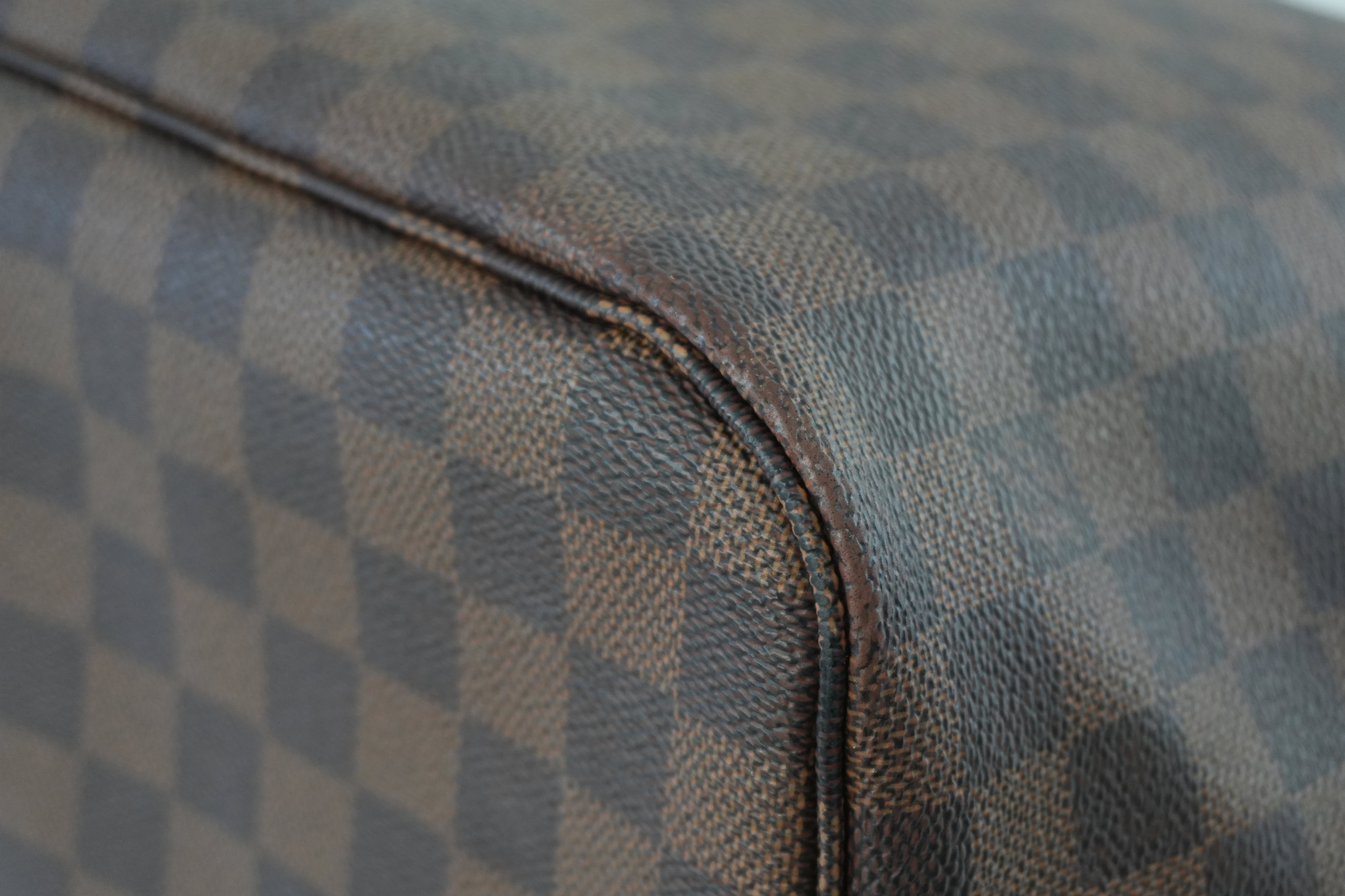 Louis Vuitton Damier Ebene Neverfull MM Shoulder Tote Bag Used