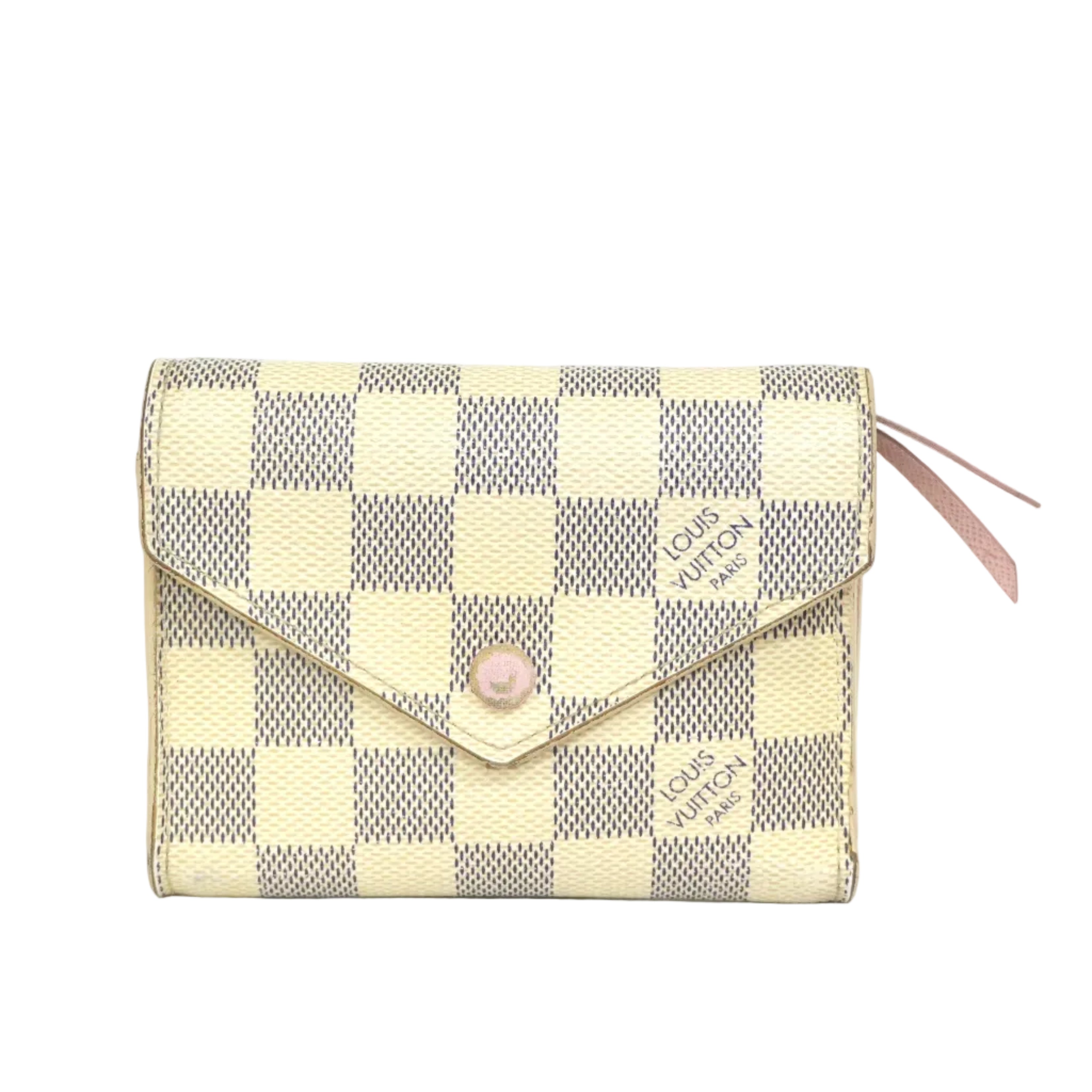 Pre-owned Louis Vuitton Damier Azur Victorine Wallet