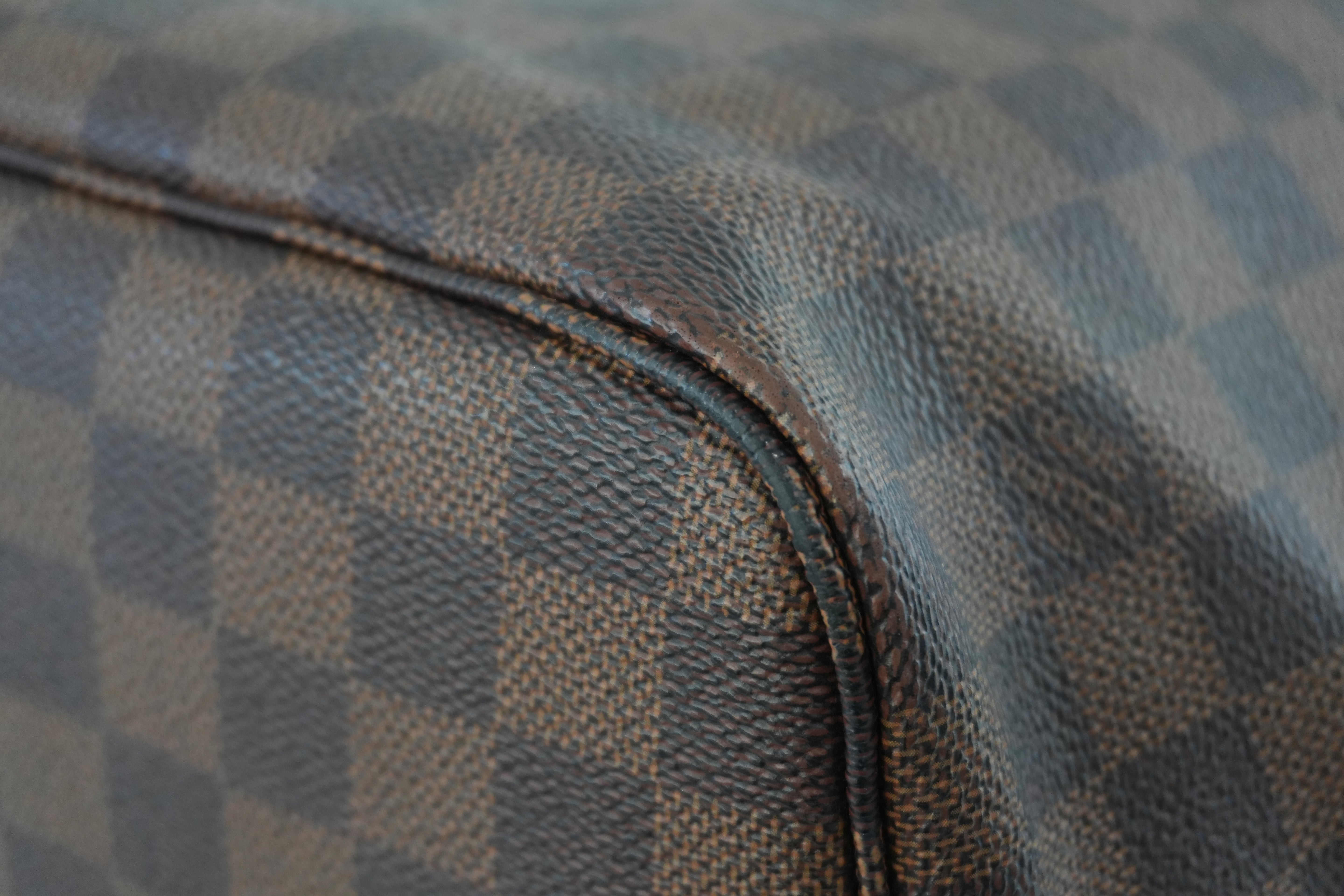 Louis Vuitton Damier Ebene Neverfull MM Shoulder Tote Bag Used