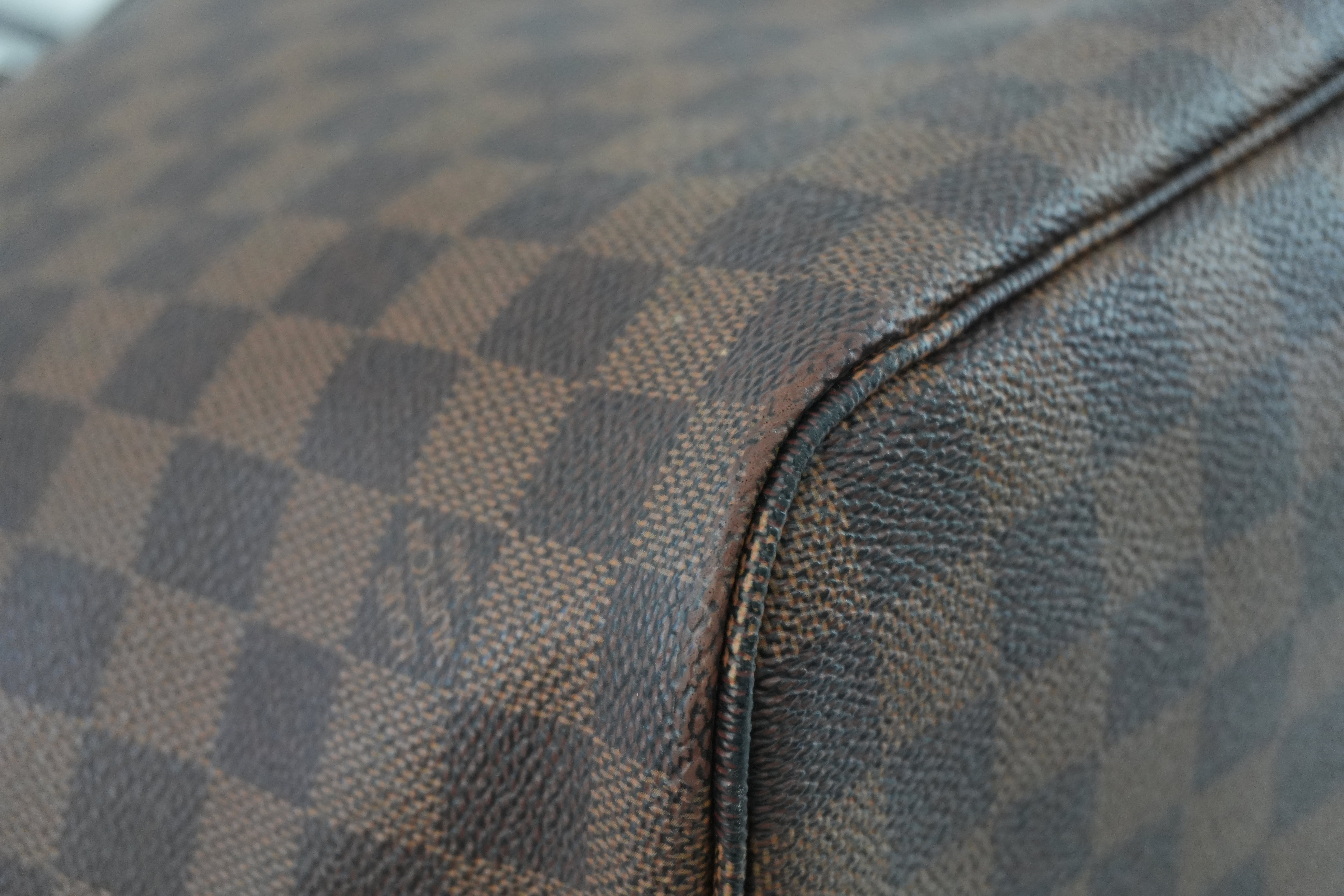 Louis Vuitton Damier Ebene Neverfull MM Shoulder Tote Bag Used