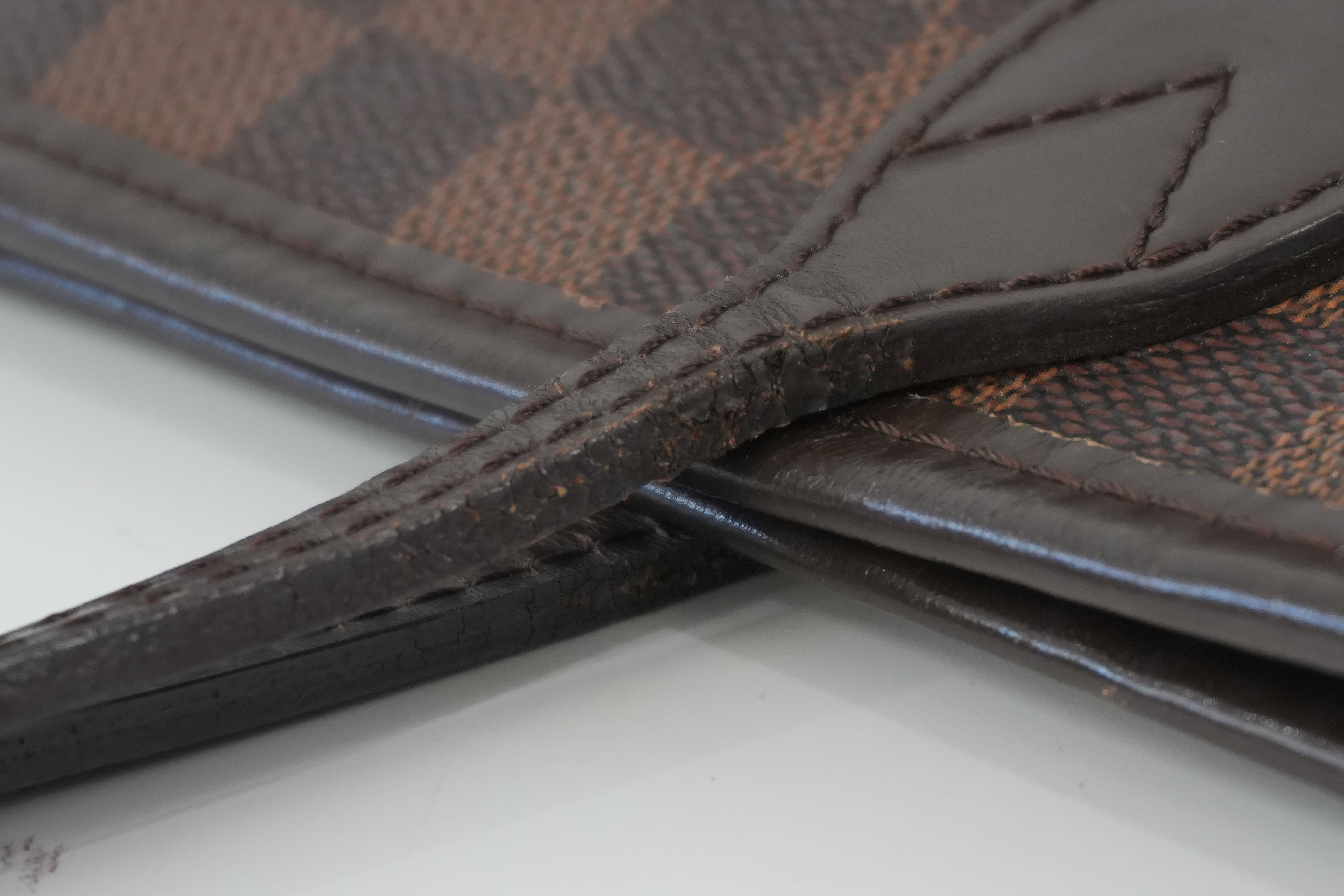 Louis Vuitton Damier Ebene Neverfull MM Shoulder Tote Bag Used