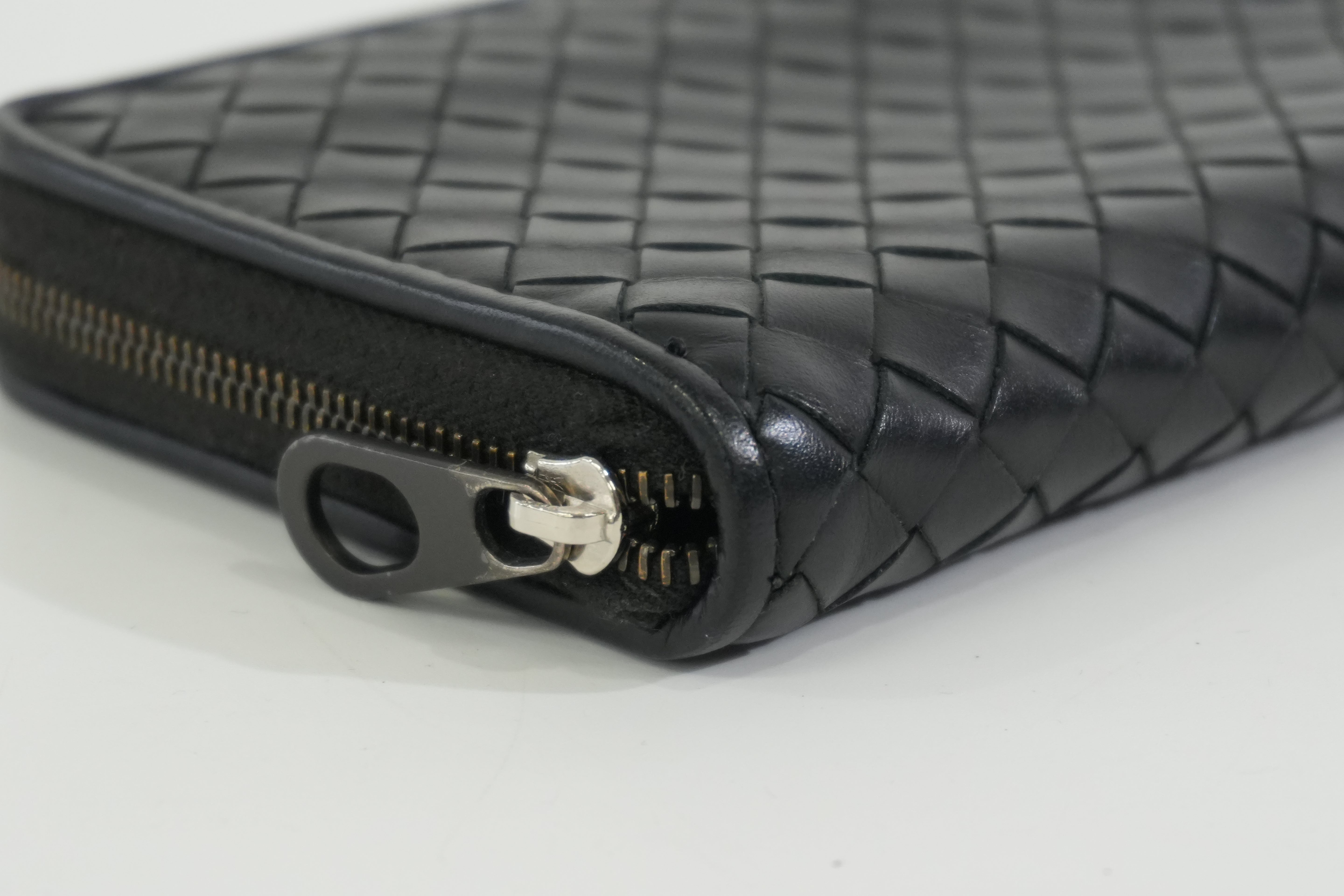 Pre-owned Bottega Zippy Long Wallet Black