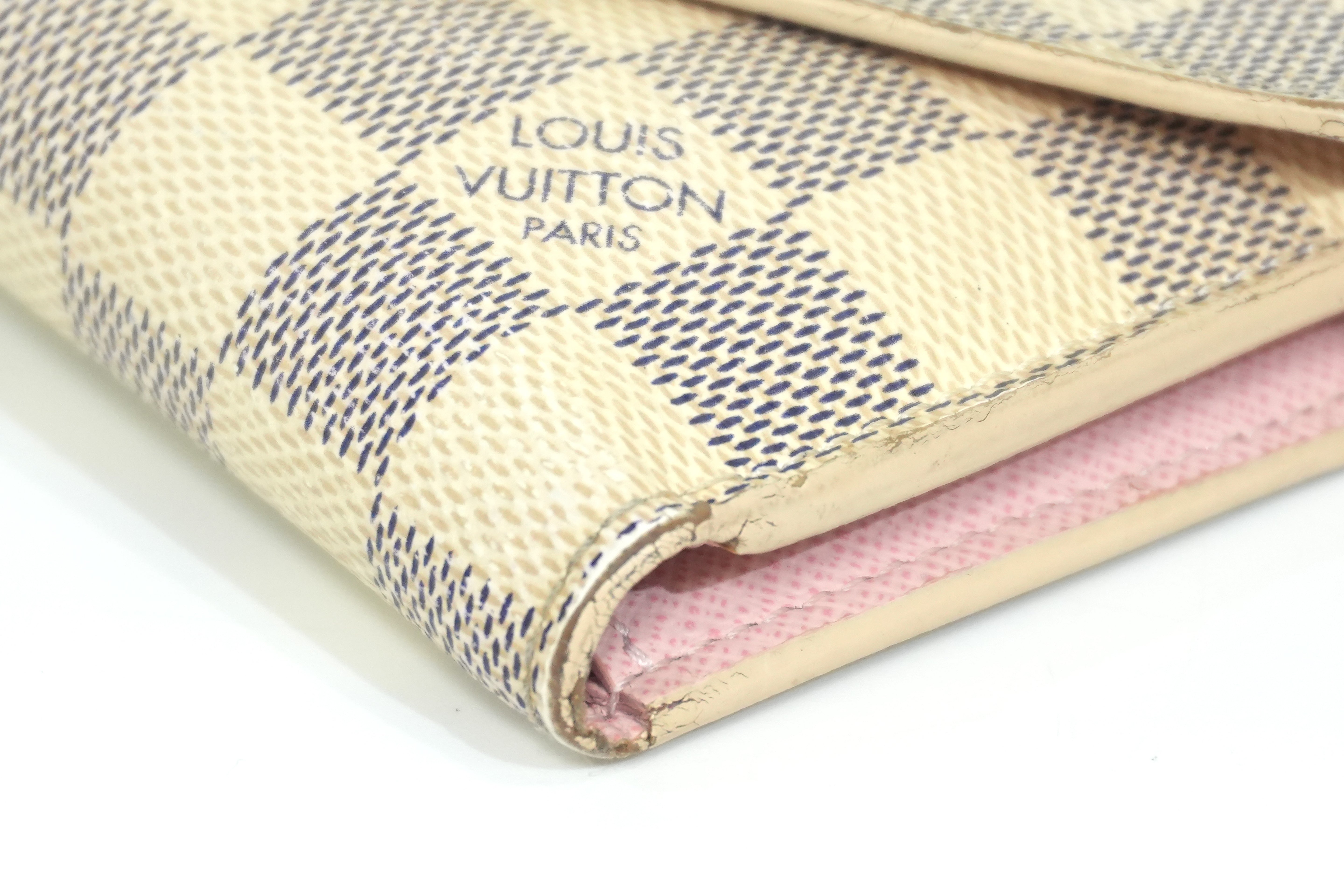 Pre-owned Louis Vuitton Damier Azur Victorine Wallet