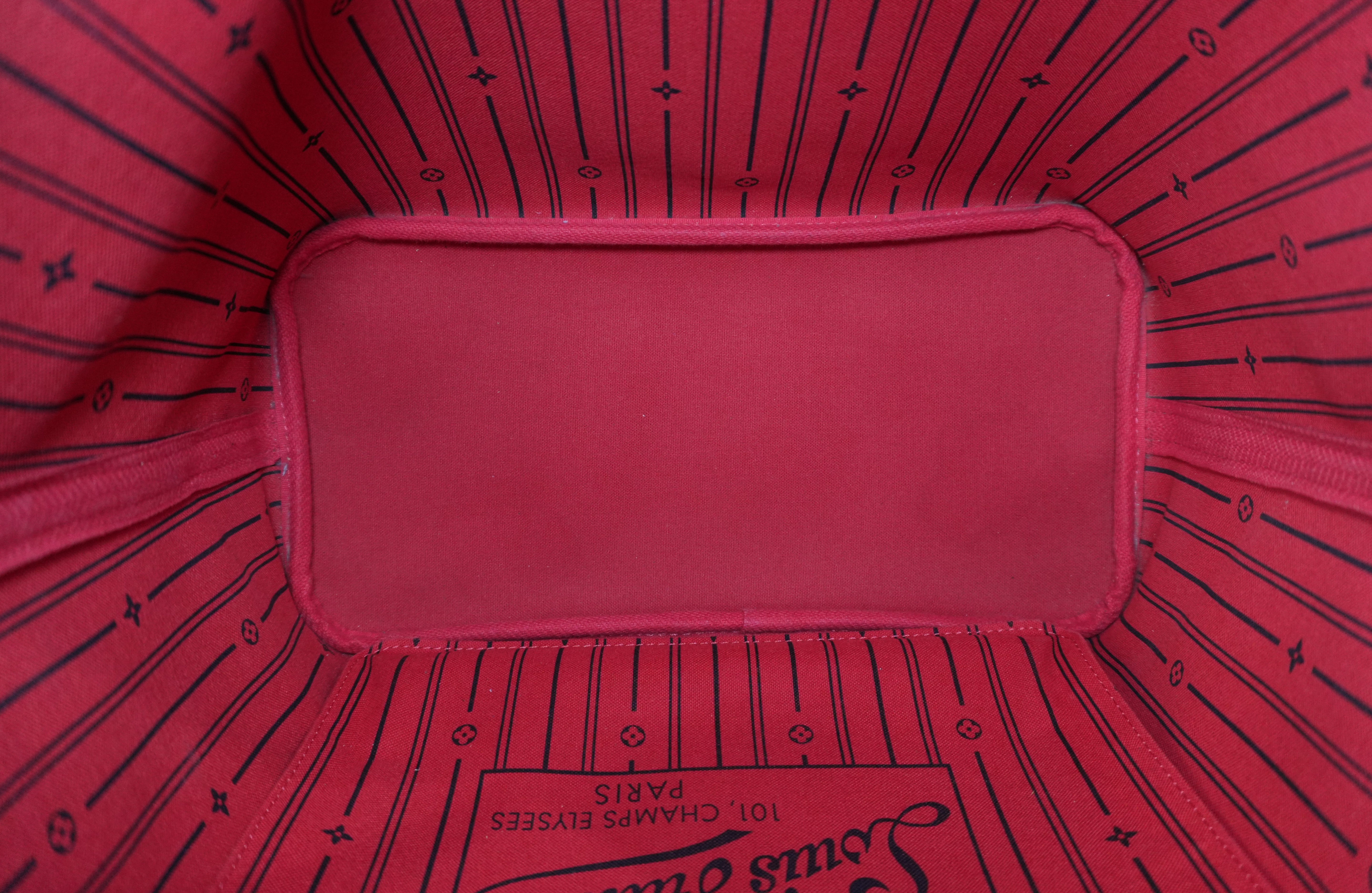 Louis Vuitton Damier Ebene Neverfull MM Shoulder Tote Bag Used