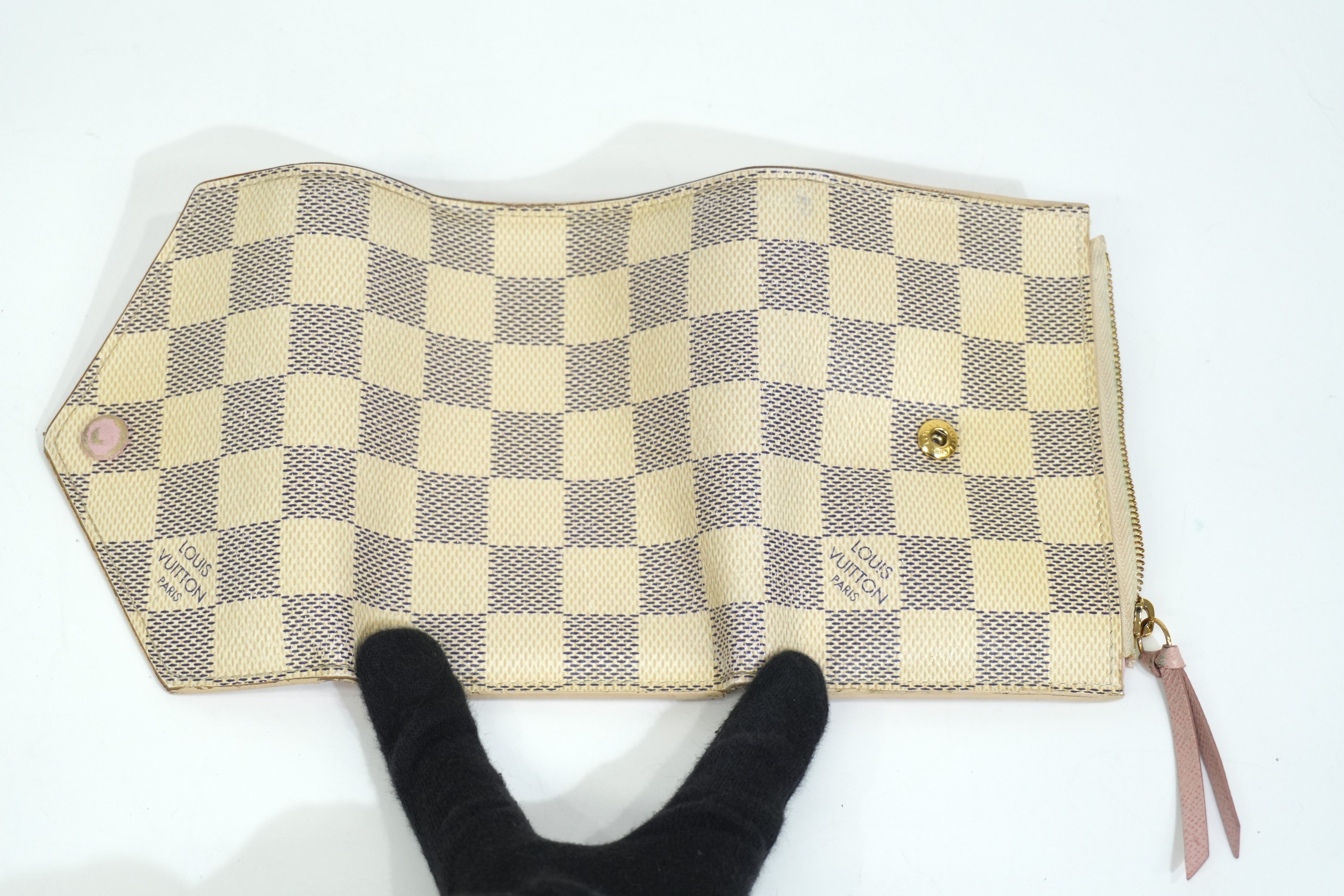 Pre-owned Louis Vuitton Damier Azur Victorine Wallet