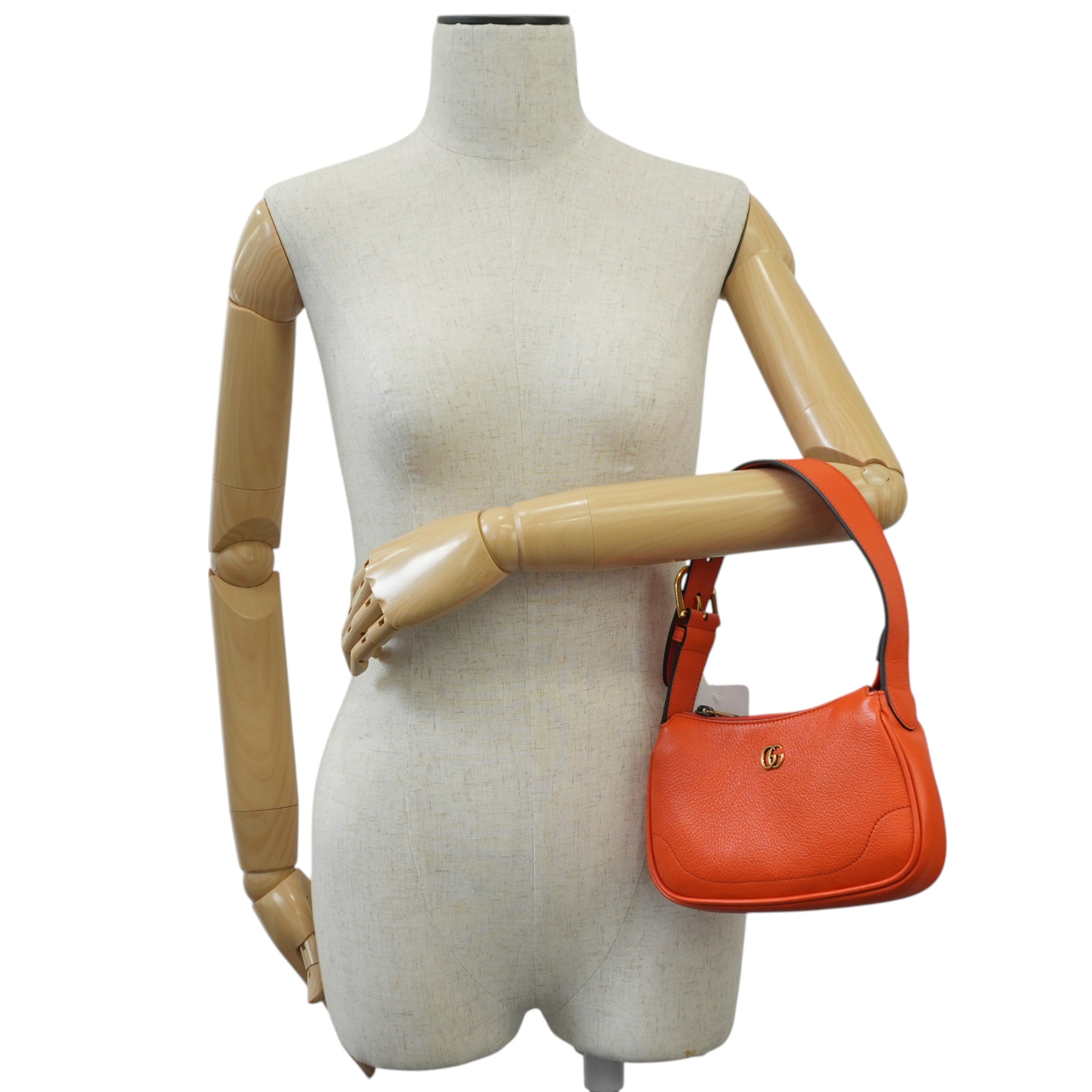 Gucci Aphrodite Leather Orange Handbag Used