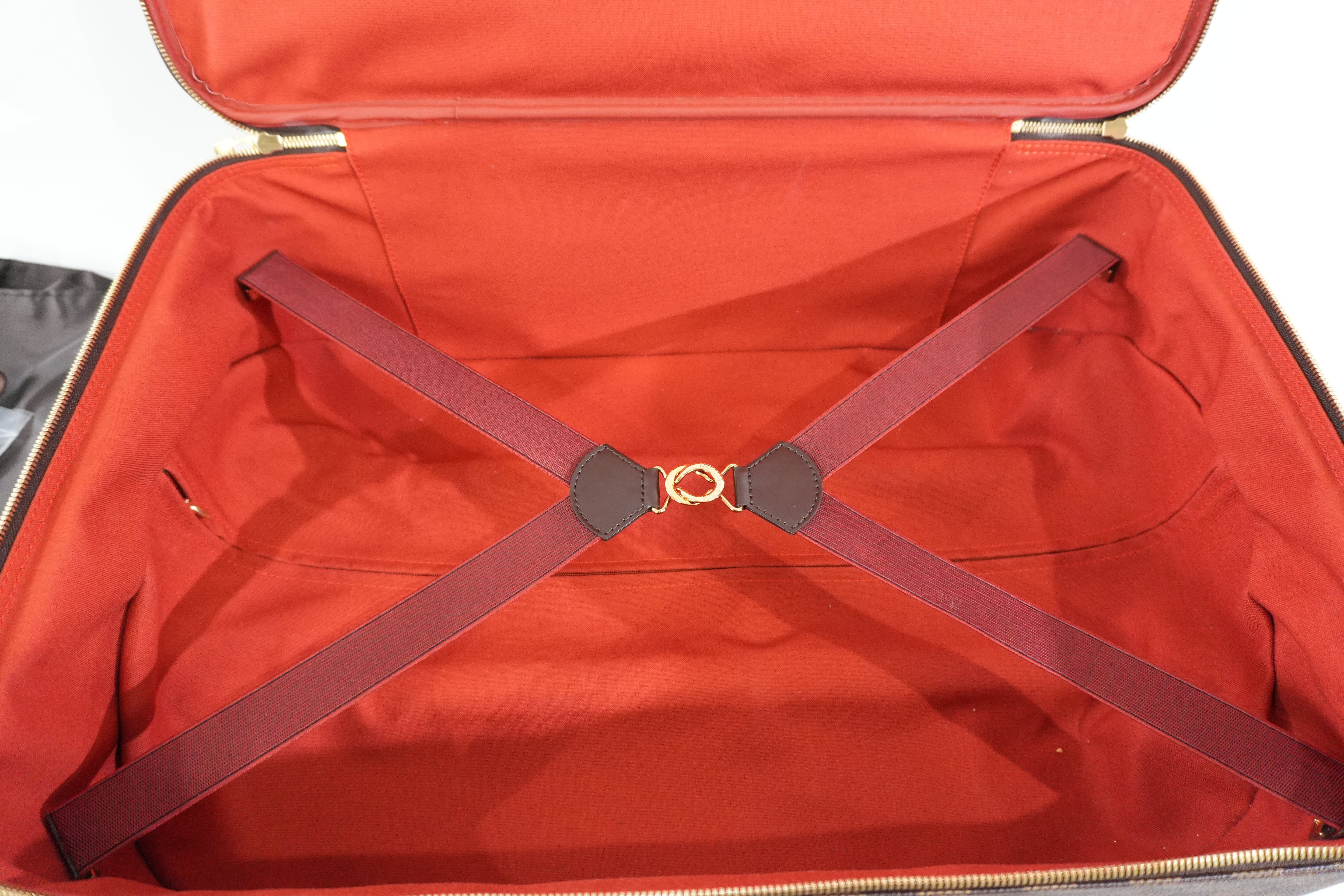 Pre-owned Louis Vuitton Damier Ebene Pegase 55 Rolling Luggage