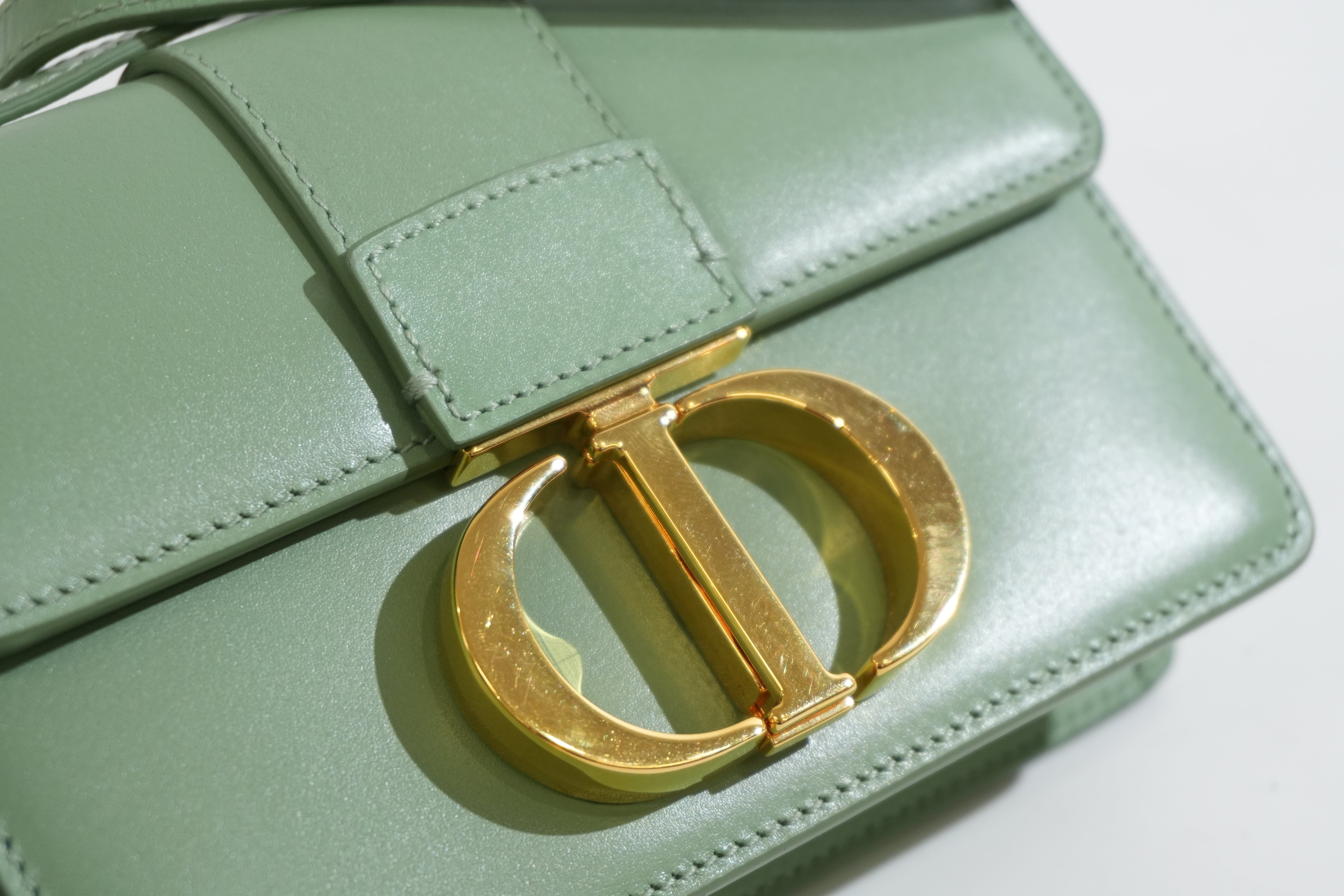 Pre-owned Dior 30 Montaigne Shoulder Bag Green