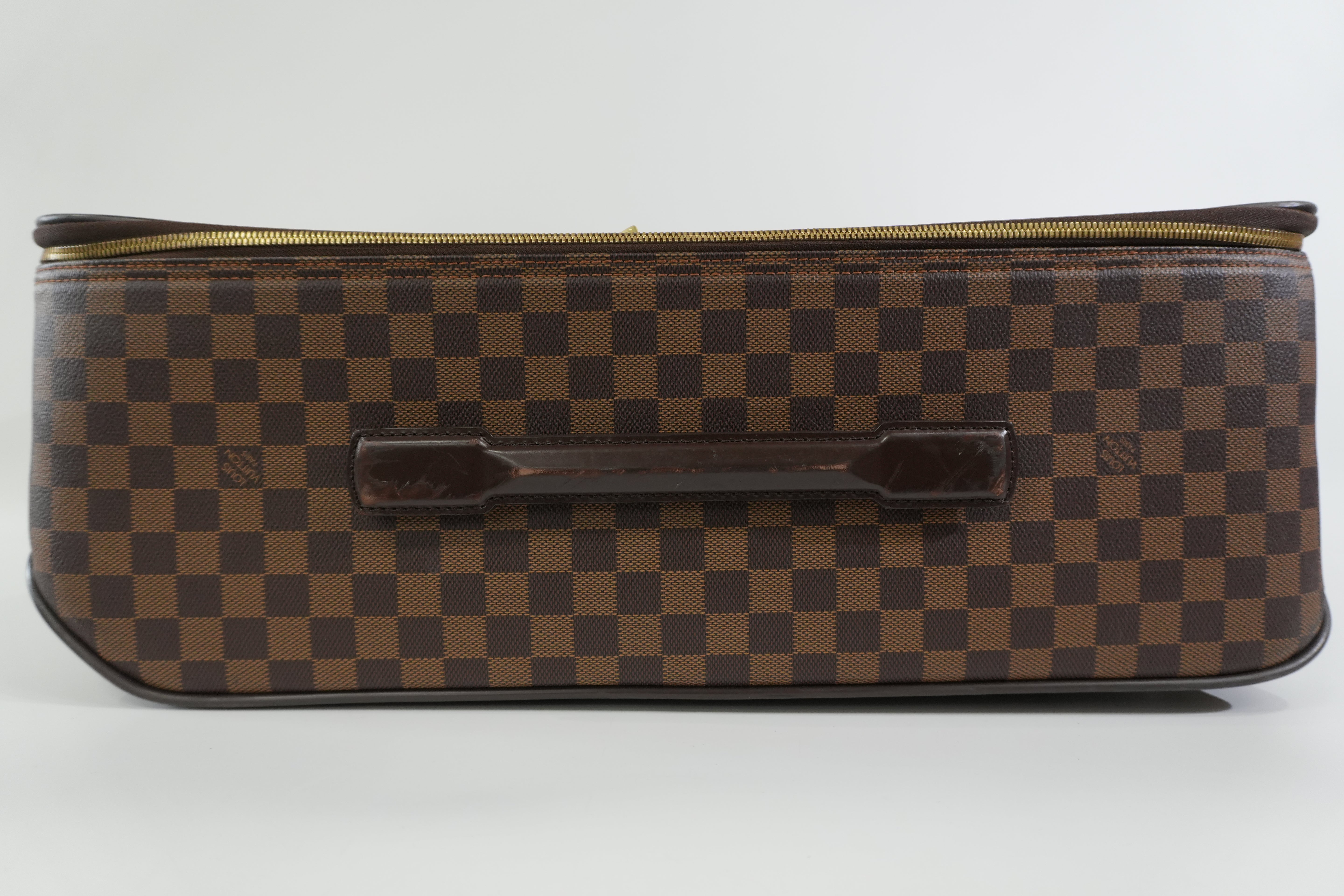 Pre-owned Louis Vuitton Damier Ebene Pegase 55 Rolling Luggage