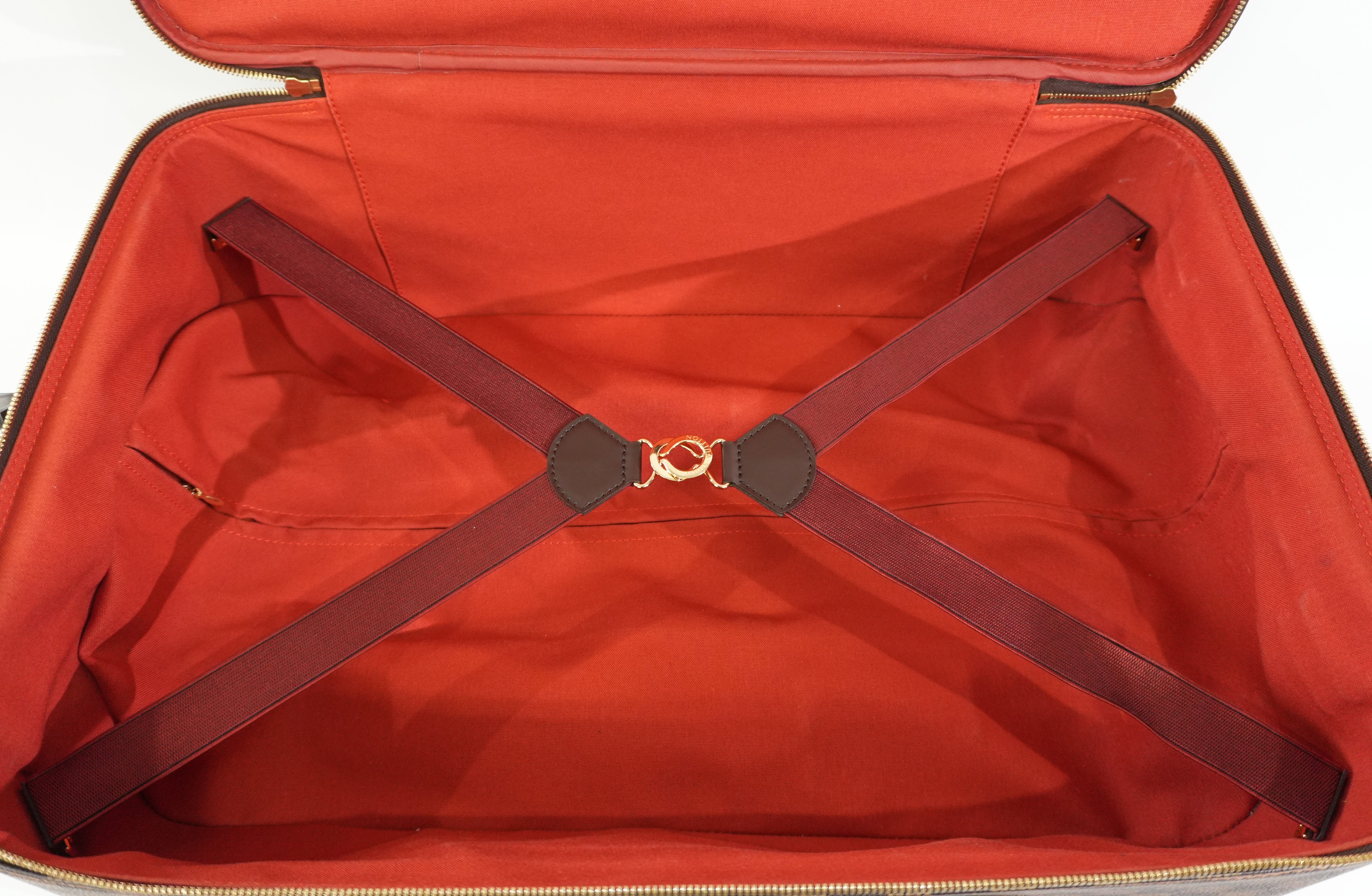 Pre-owned Louis Vuitton Damier Ebene Pegase 55 Rolling Luggage