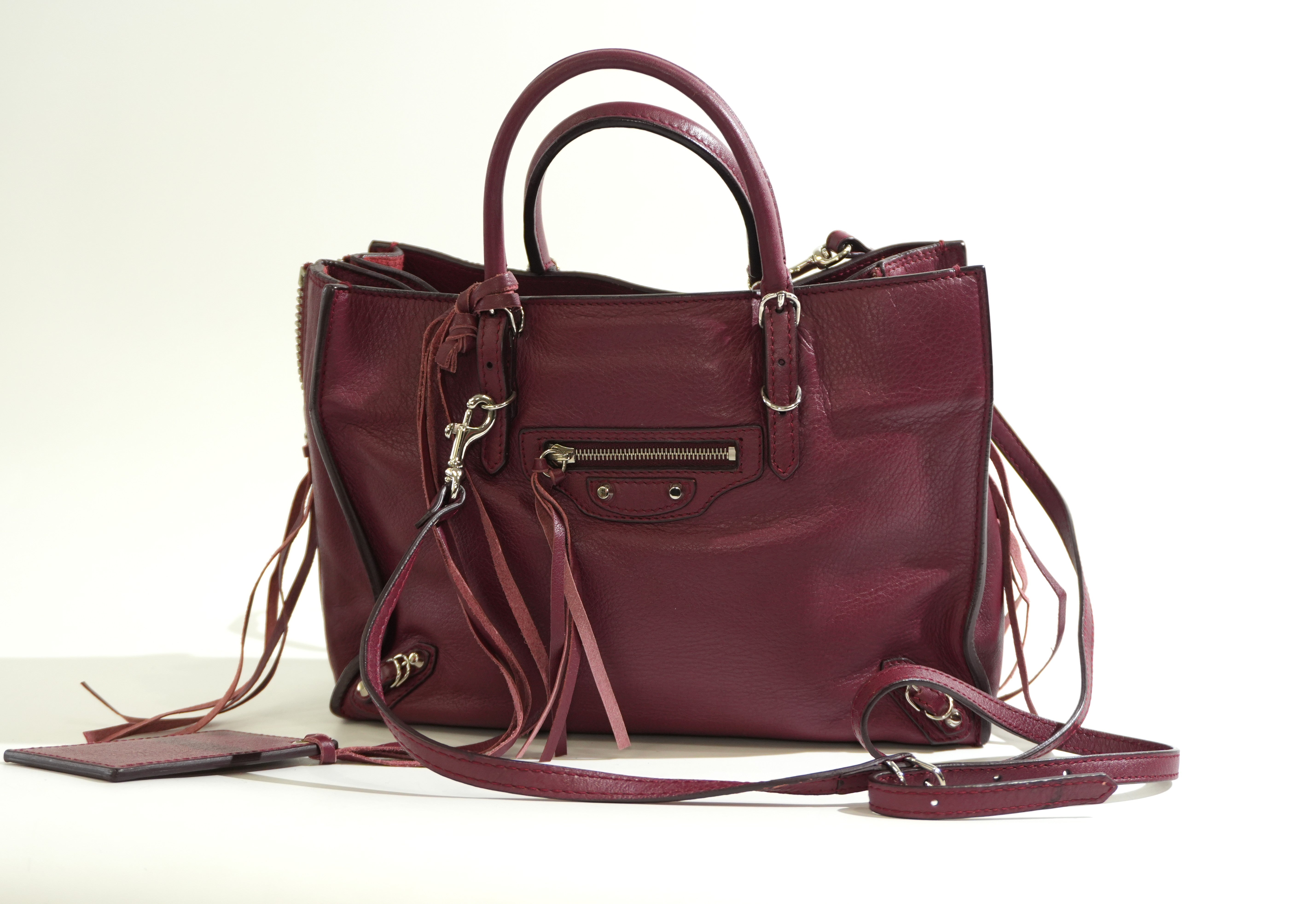 Pre-owned Balenciaga Papier A6 Zip Handbag Red