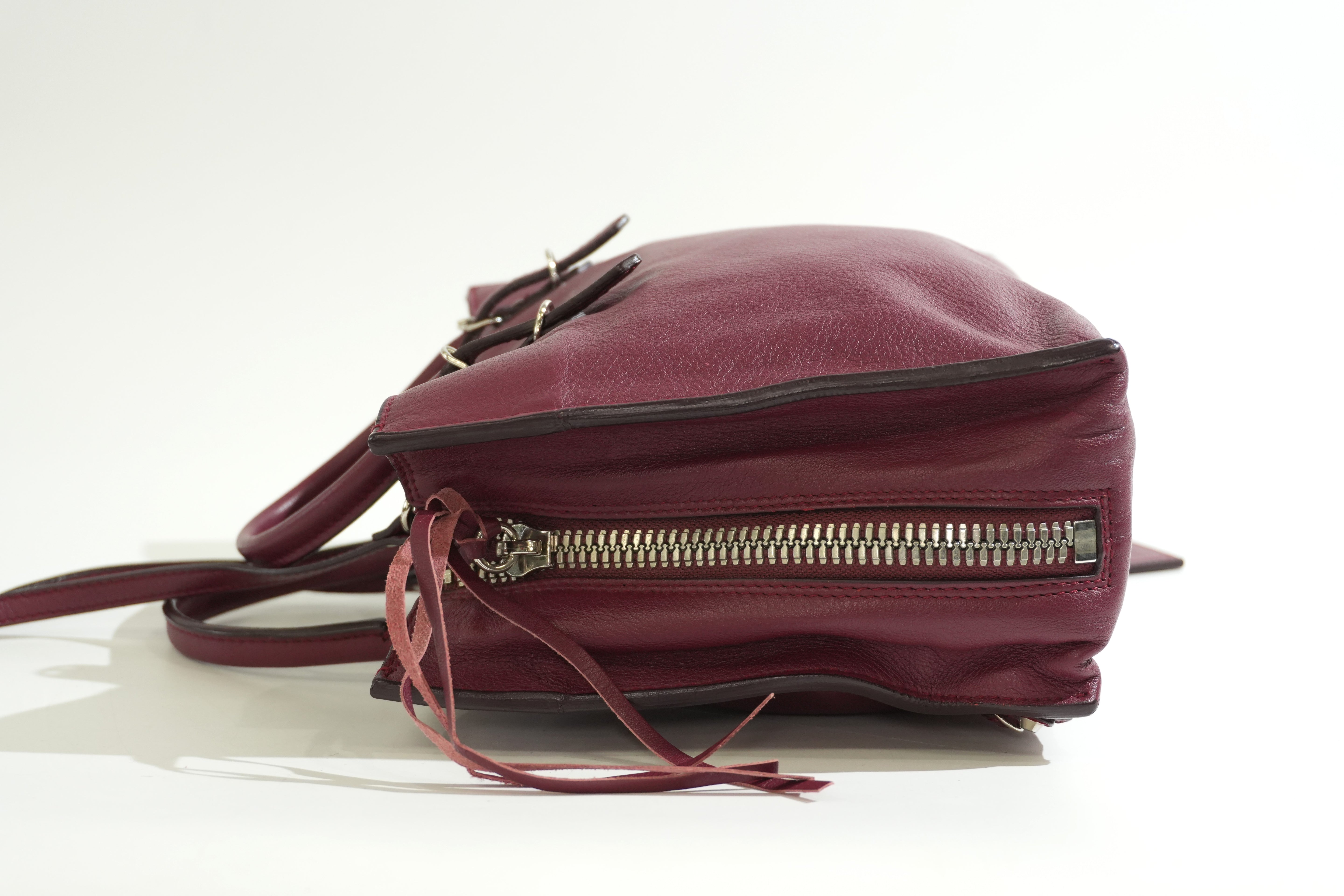 Pre-owned Balenciaga Papier A6 Zip Handbag Red