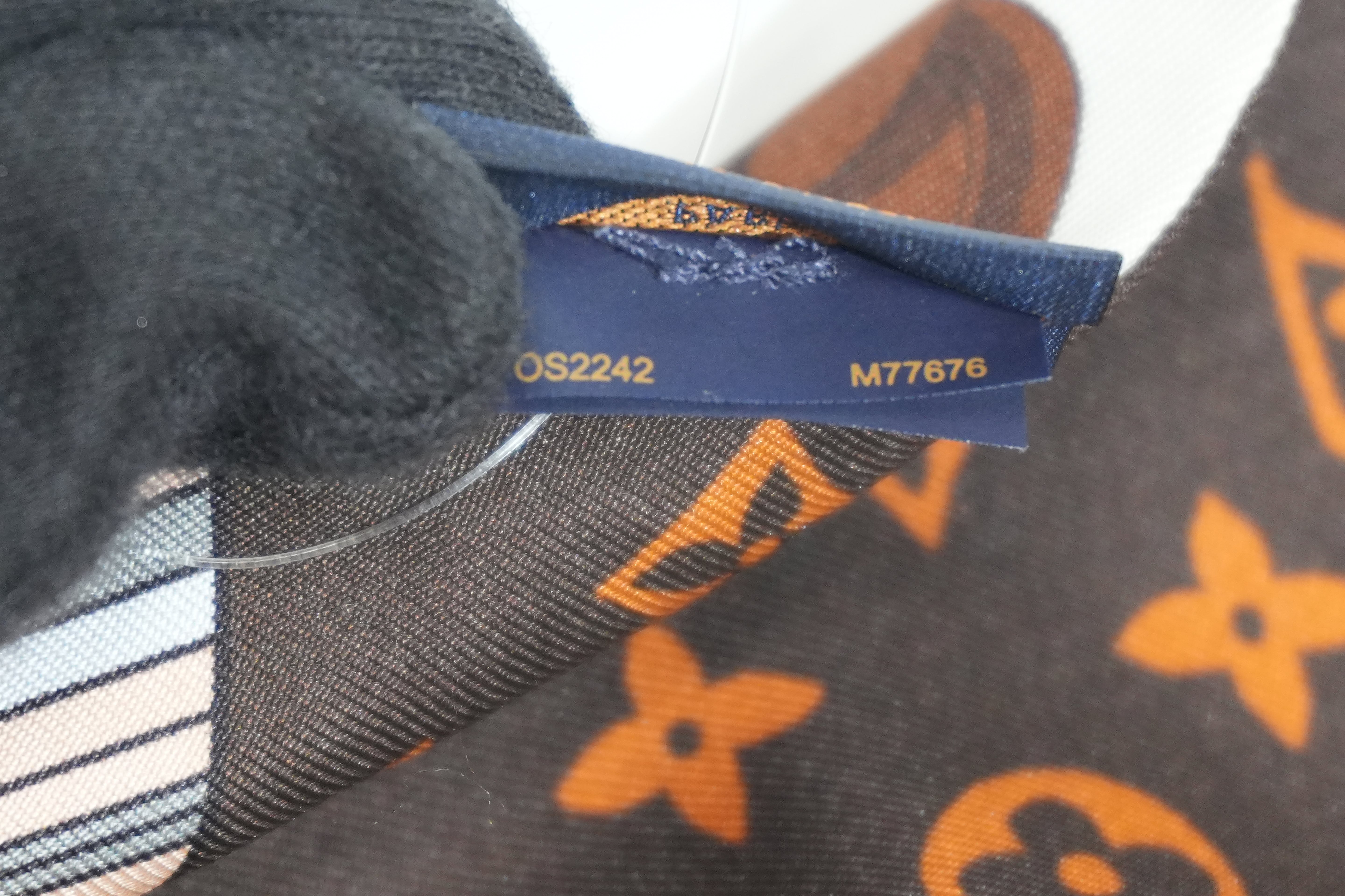Pre-owned Louis Vuitton Silk Bandeau Tag Design Brown