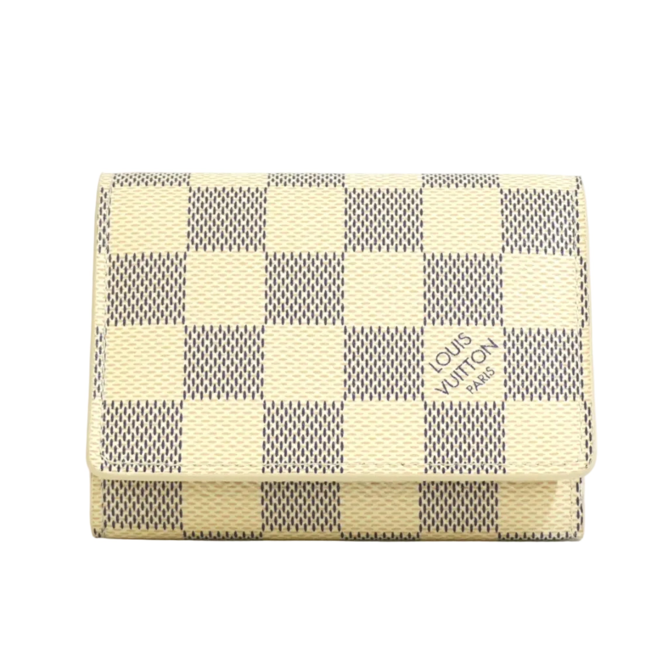 Pre-owned Louis Vuitton Damier Azur Card Case