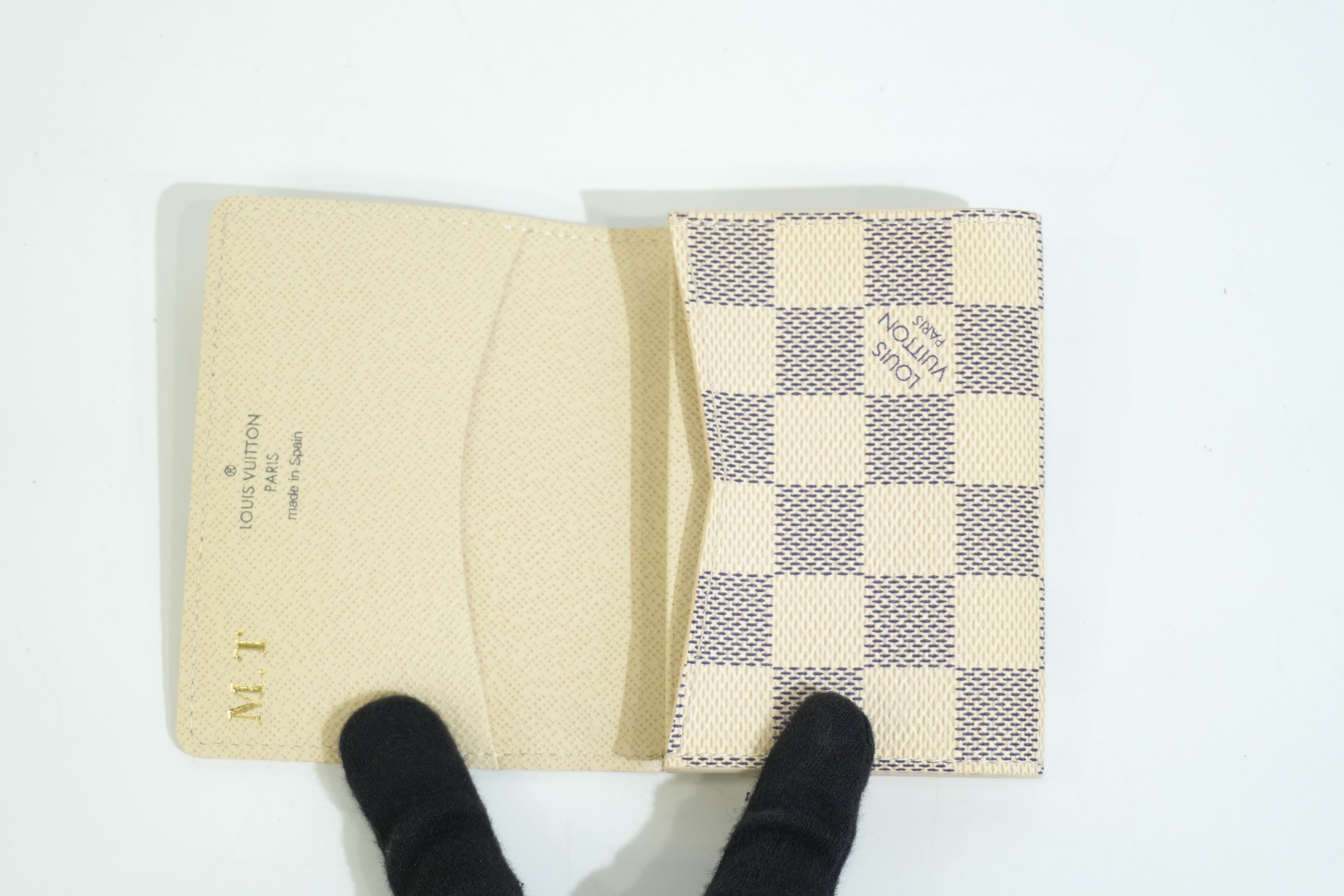 Pre-owned Louis Vuitton Damier Azur Card Case
