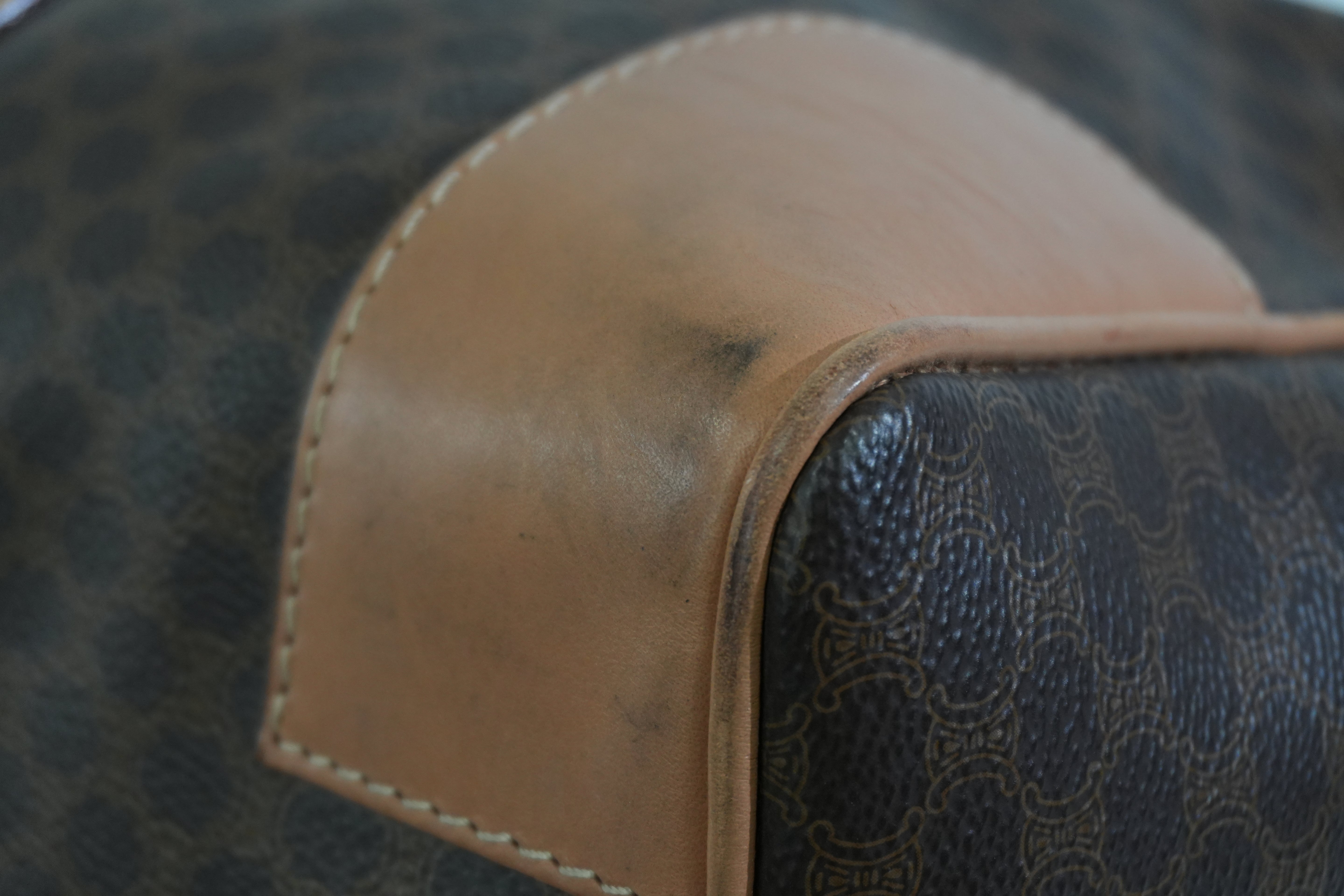 Pre-owned Celine Macadam Travel Duffle Bag Brown