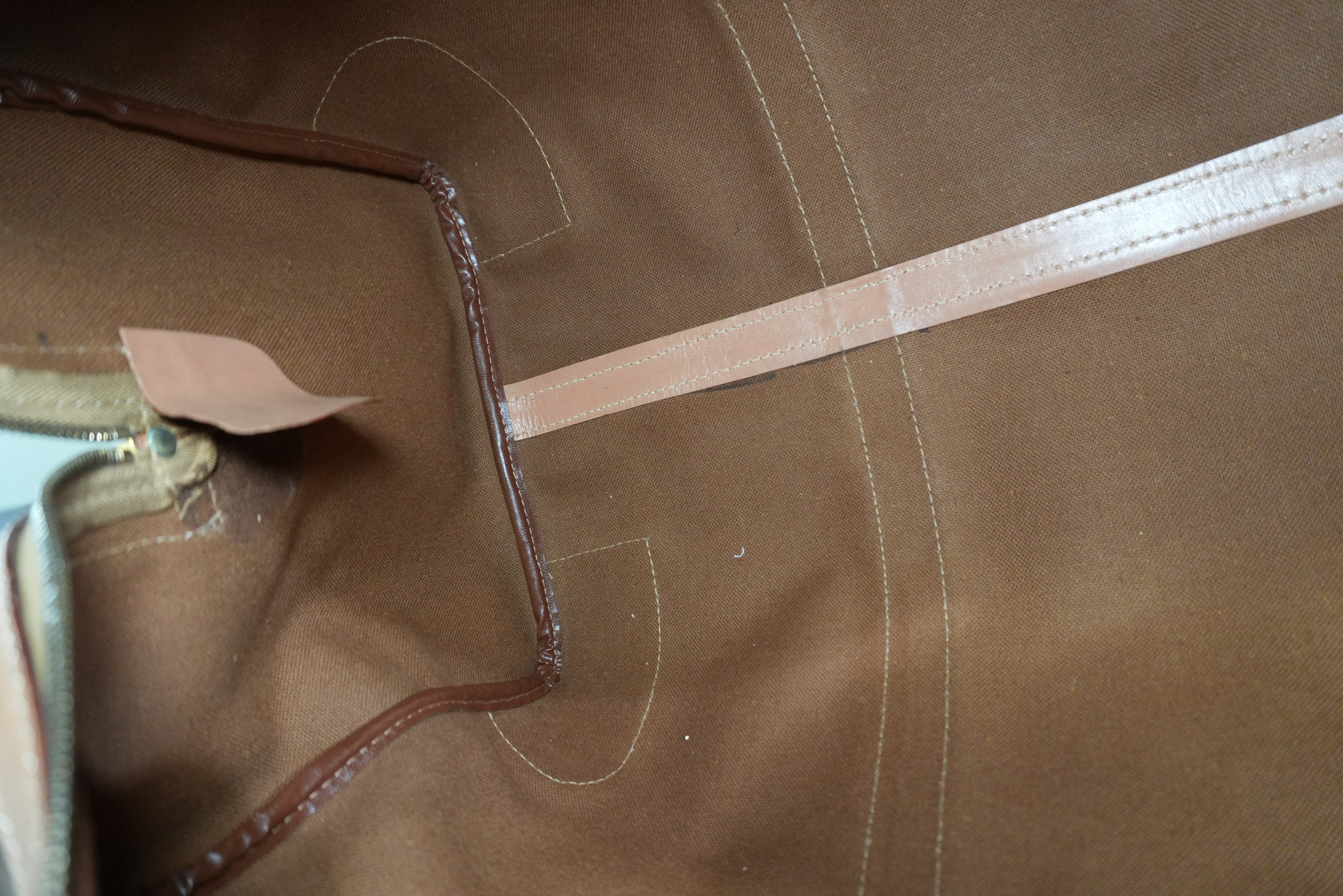 Pre-owned Celine Macadam Travel Duffle Bag Brown