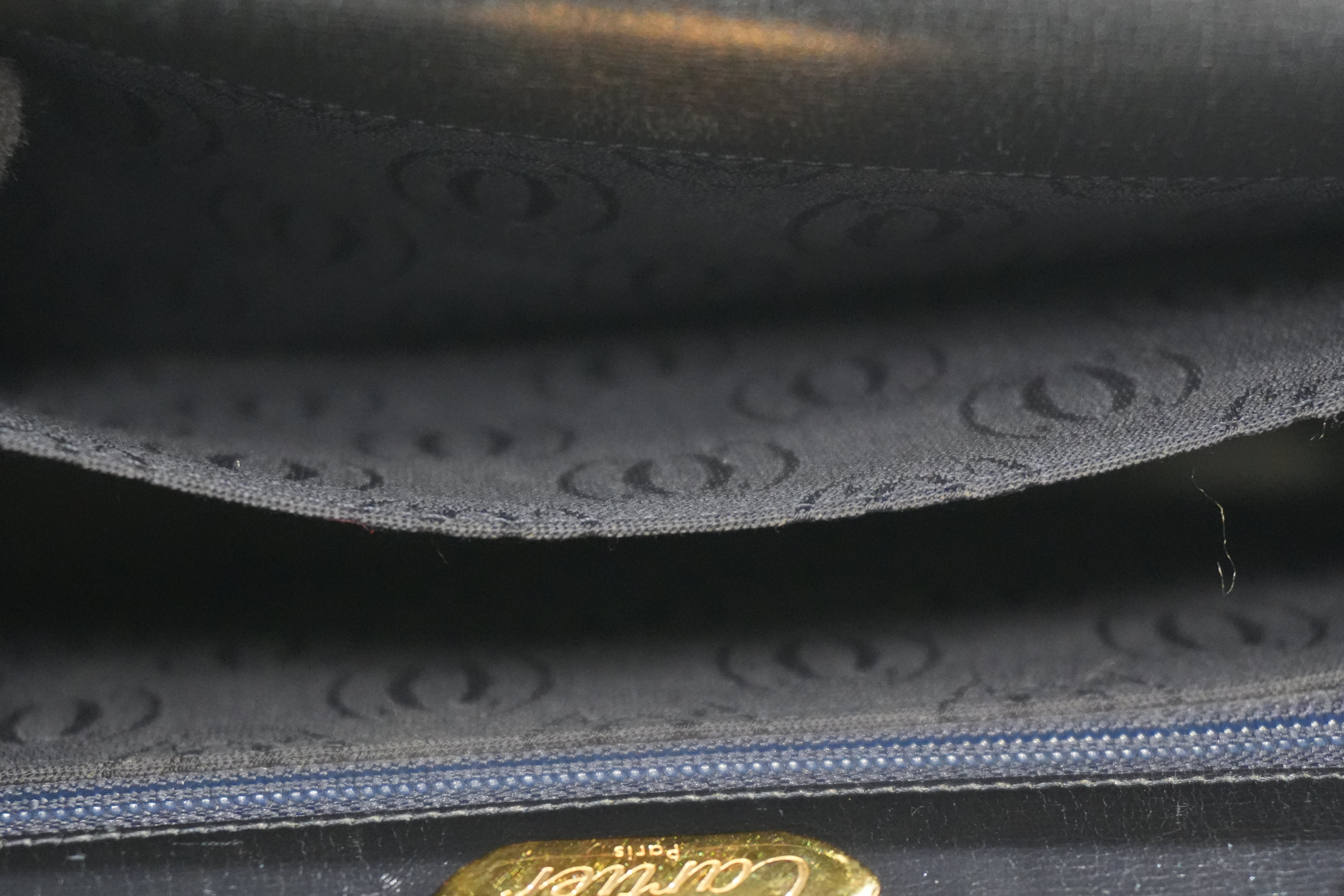 Pre-owned Cartier Sapphire Shoulder Bag Black