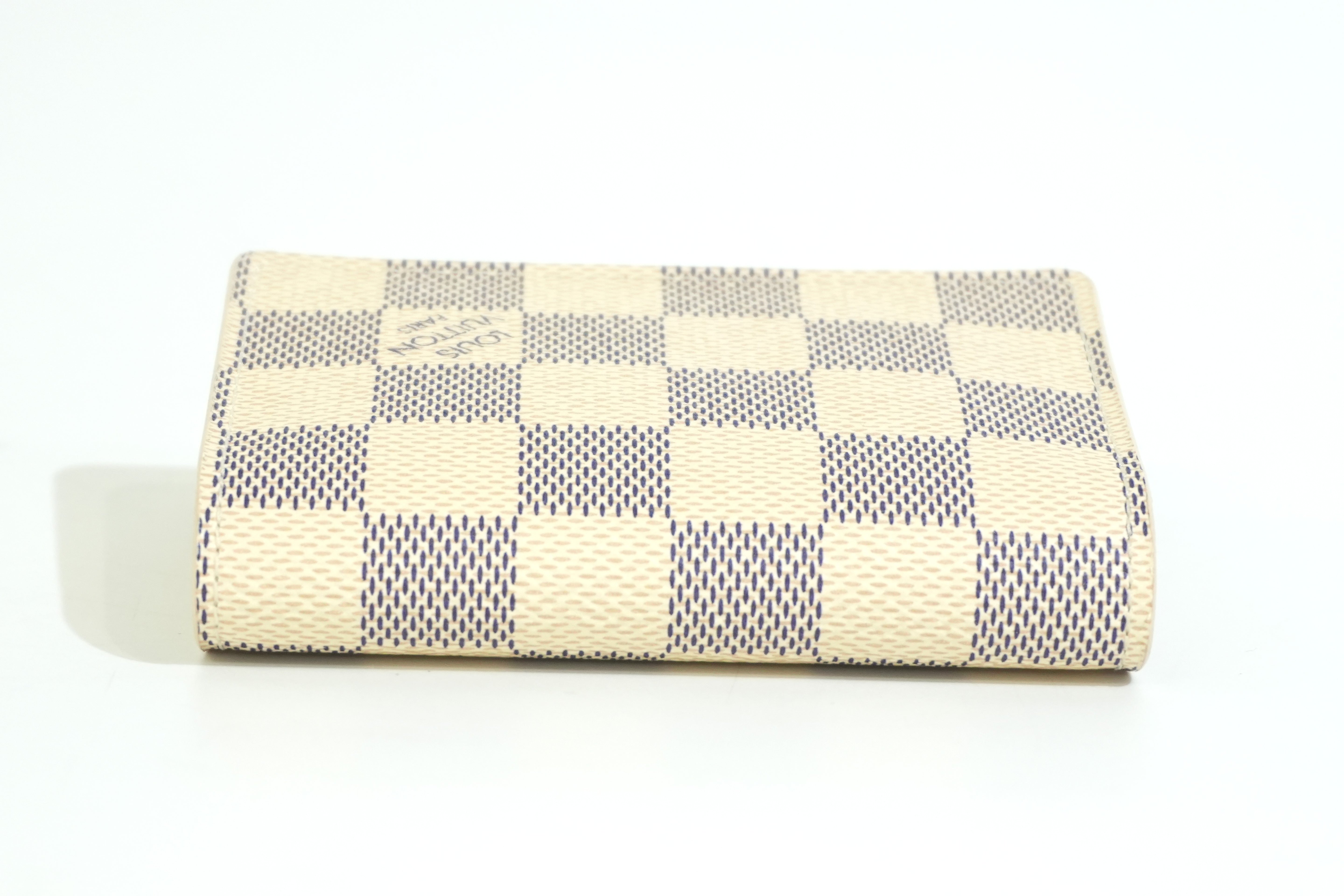 Pre-owned Louis Vuitton Damier Azur Card Case