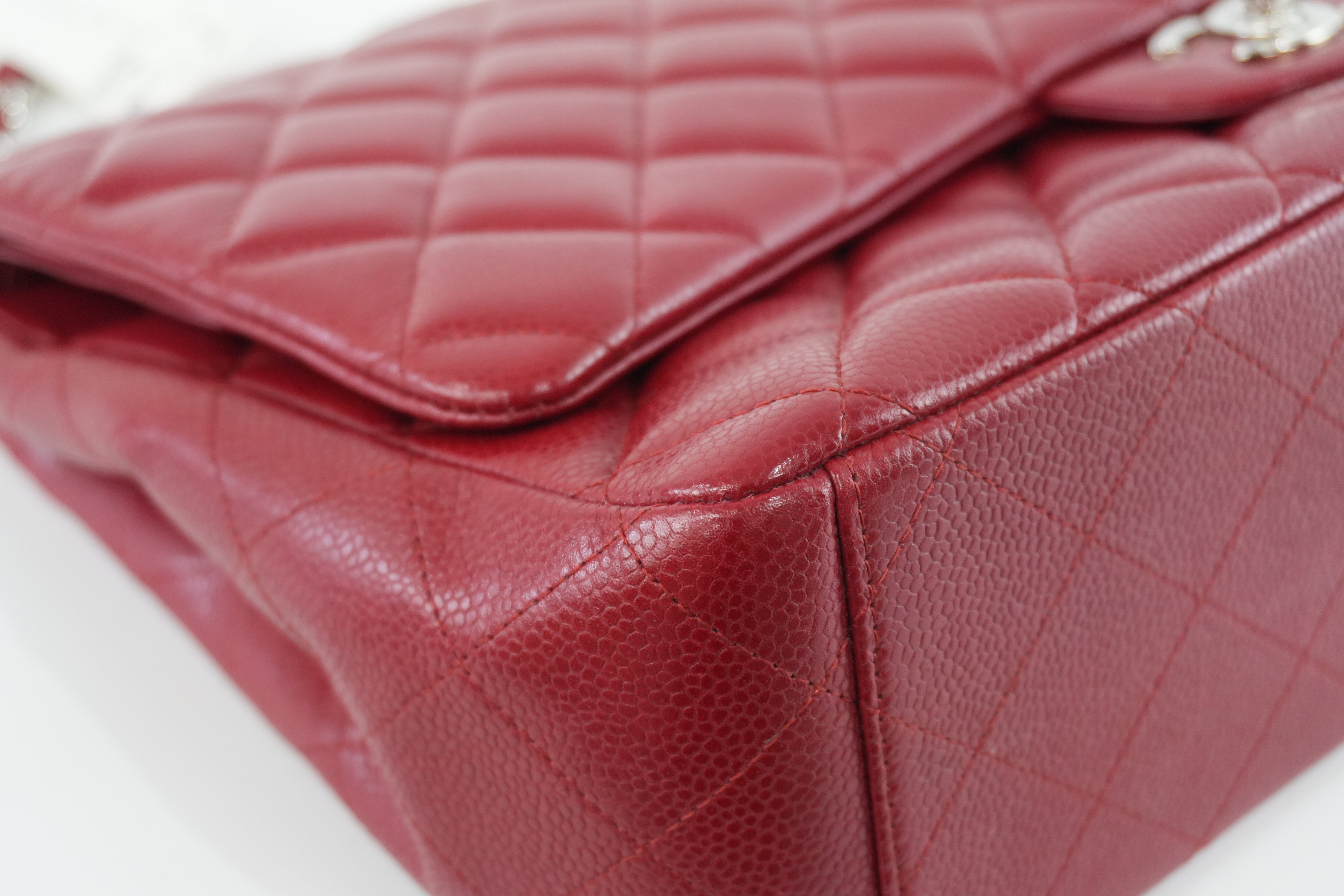 Chanel Matelasse Chain Red Shoulder Bag Used