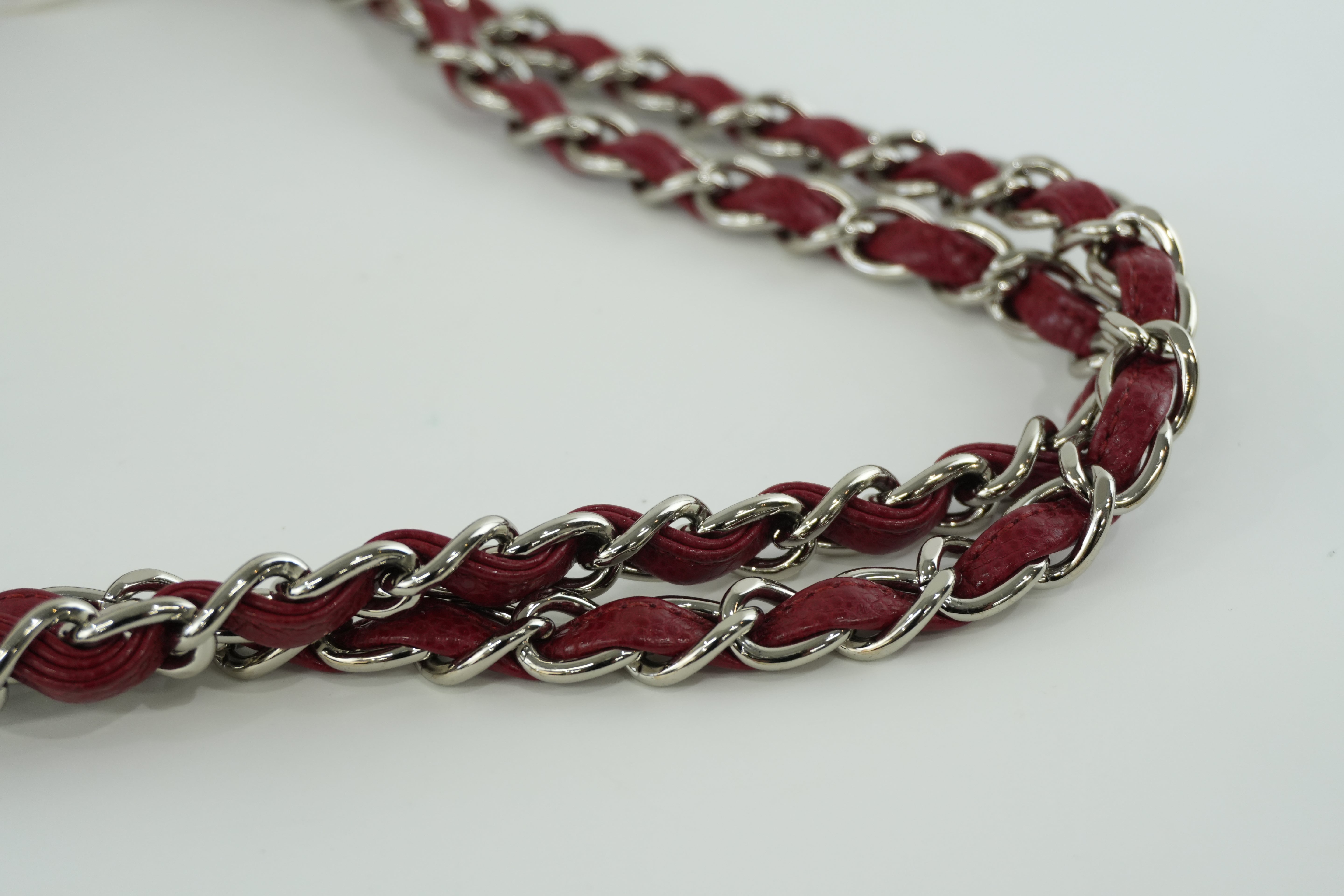 Chanel Matelasse Chain Red Shoulder Bag Used