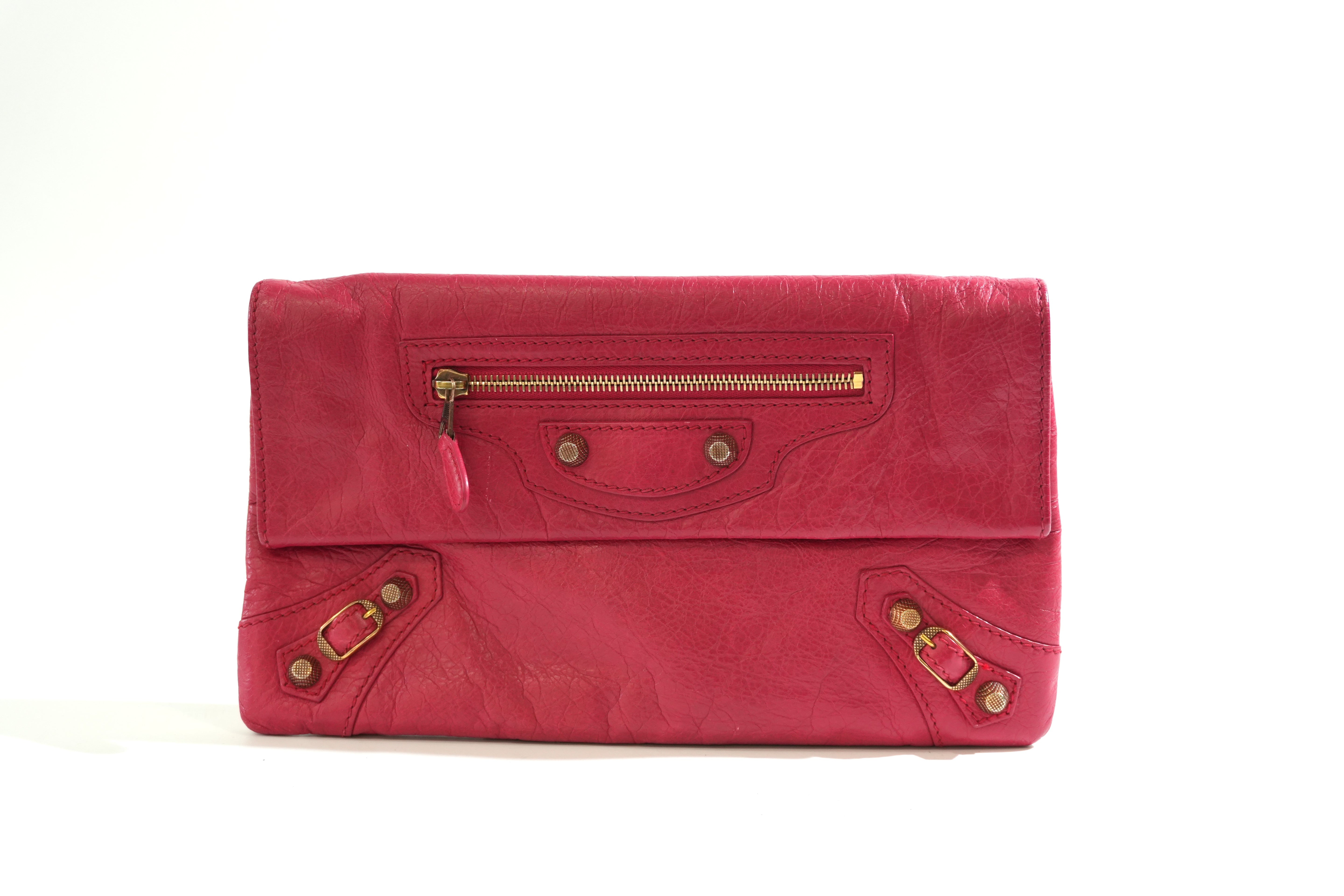 Pre-owned Balenciaga Clutch Bag Red