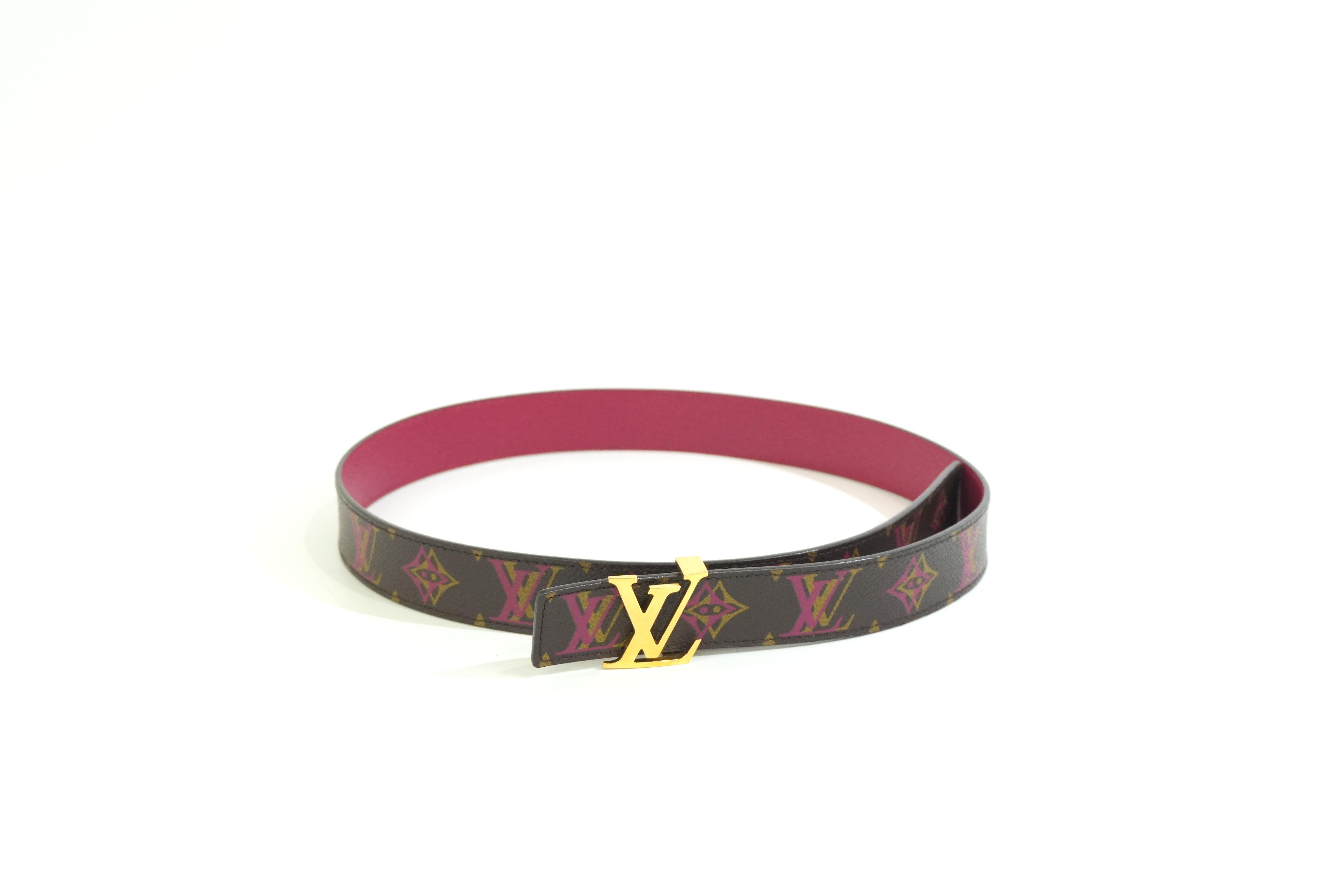 Pre-owned Louis Vuitton Monogram Santur Belt