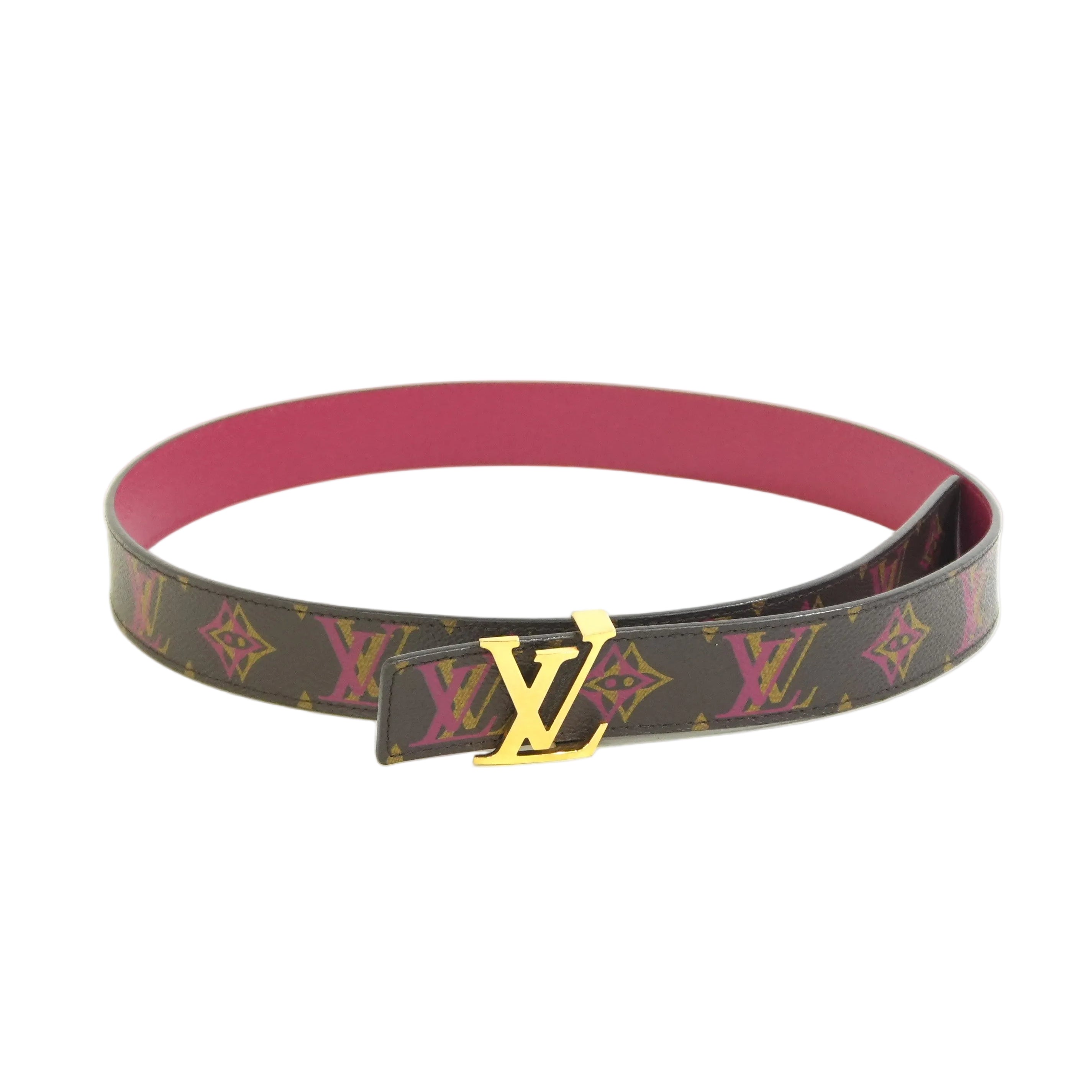 Pre-owned Louis Vuitton Monogram Santur Belt