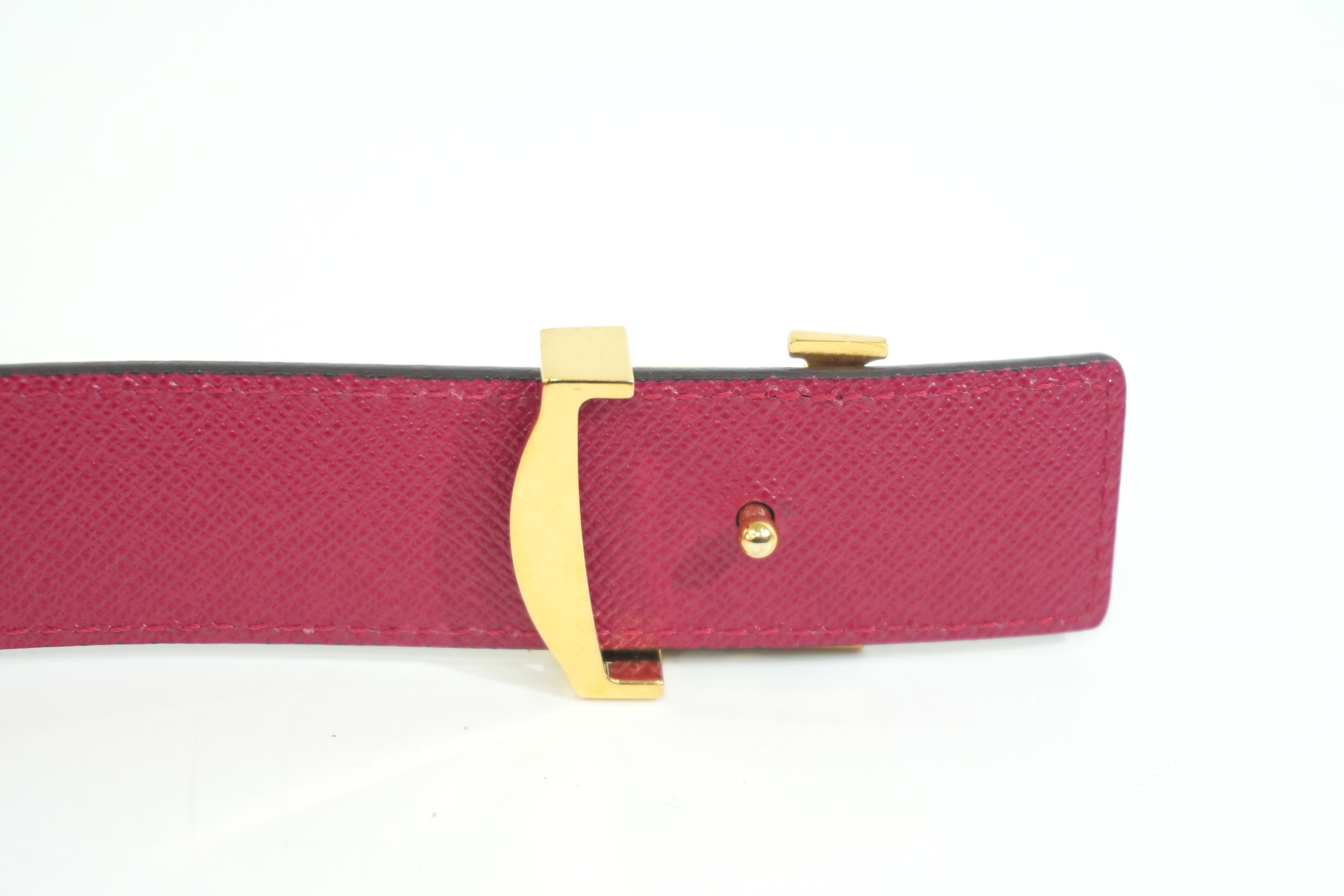 Pre-owned Louis Vuitton Monogram Santur Belt