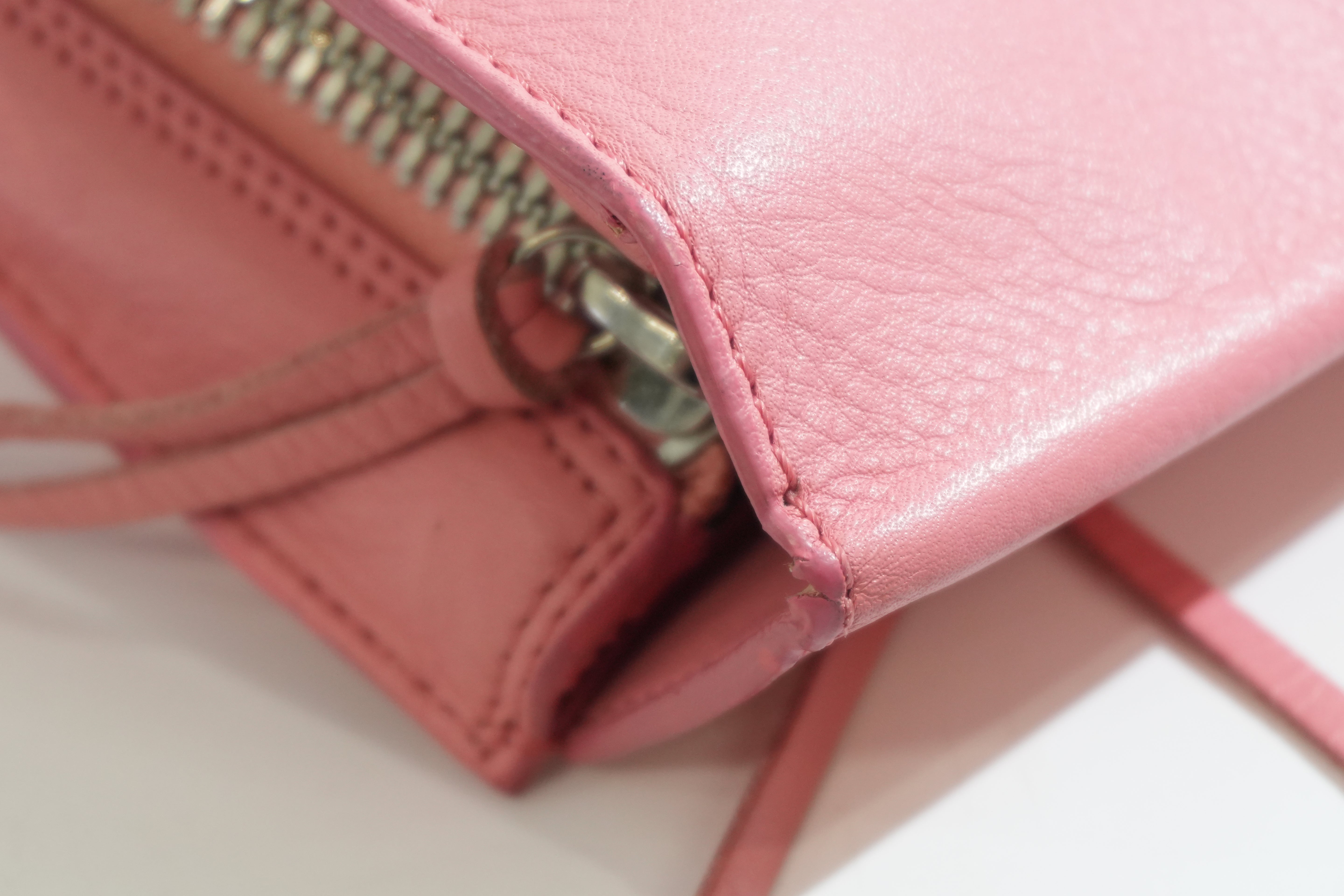 Pre-owned Balenciaga Envelope Style Flap Clutch Bag Pink