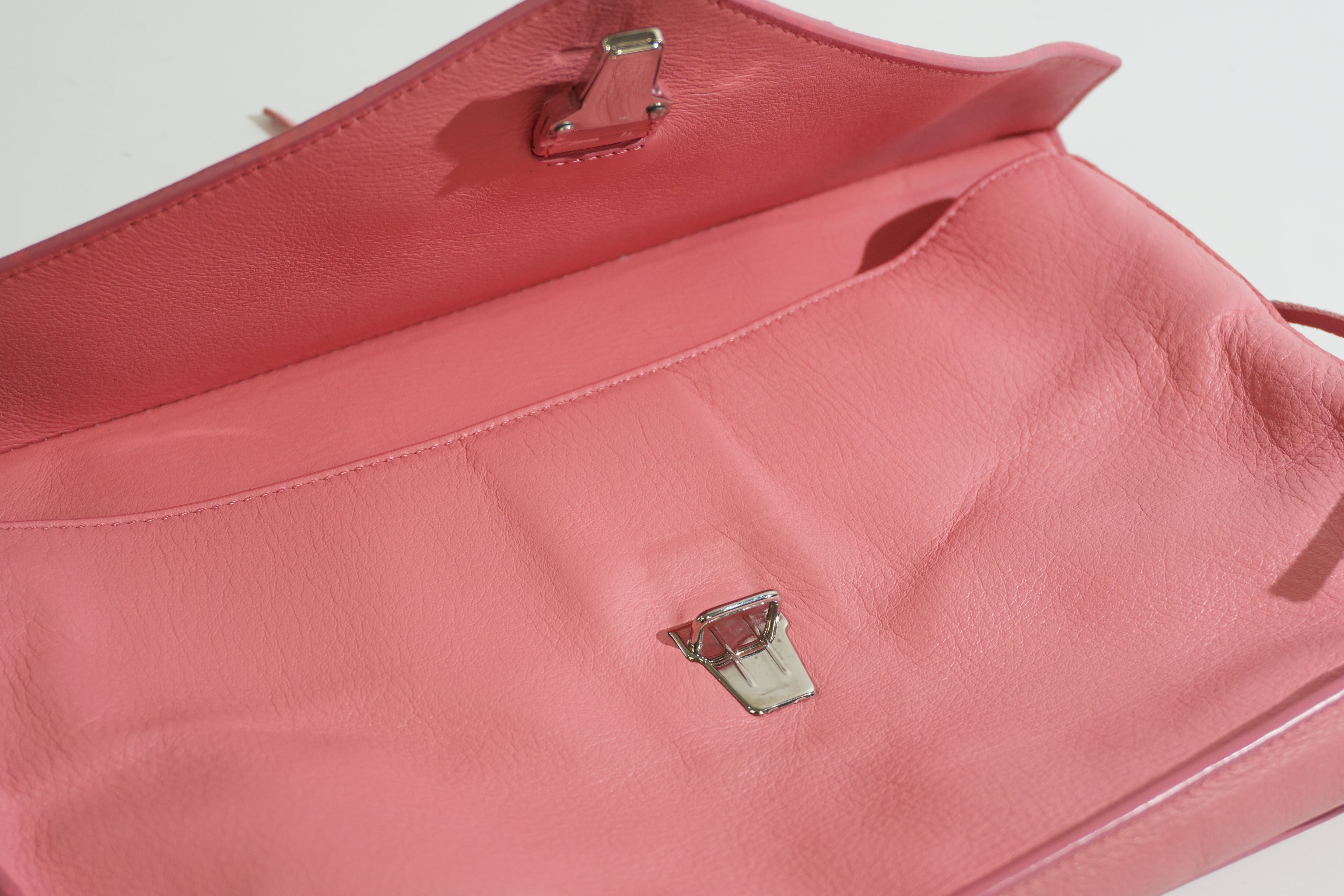 Pre-owned Balenciaga Envelope Style Flap Clutch Bag Pink
