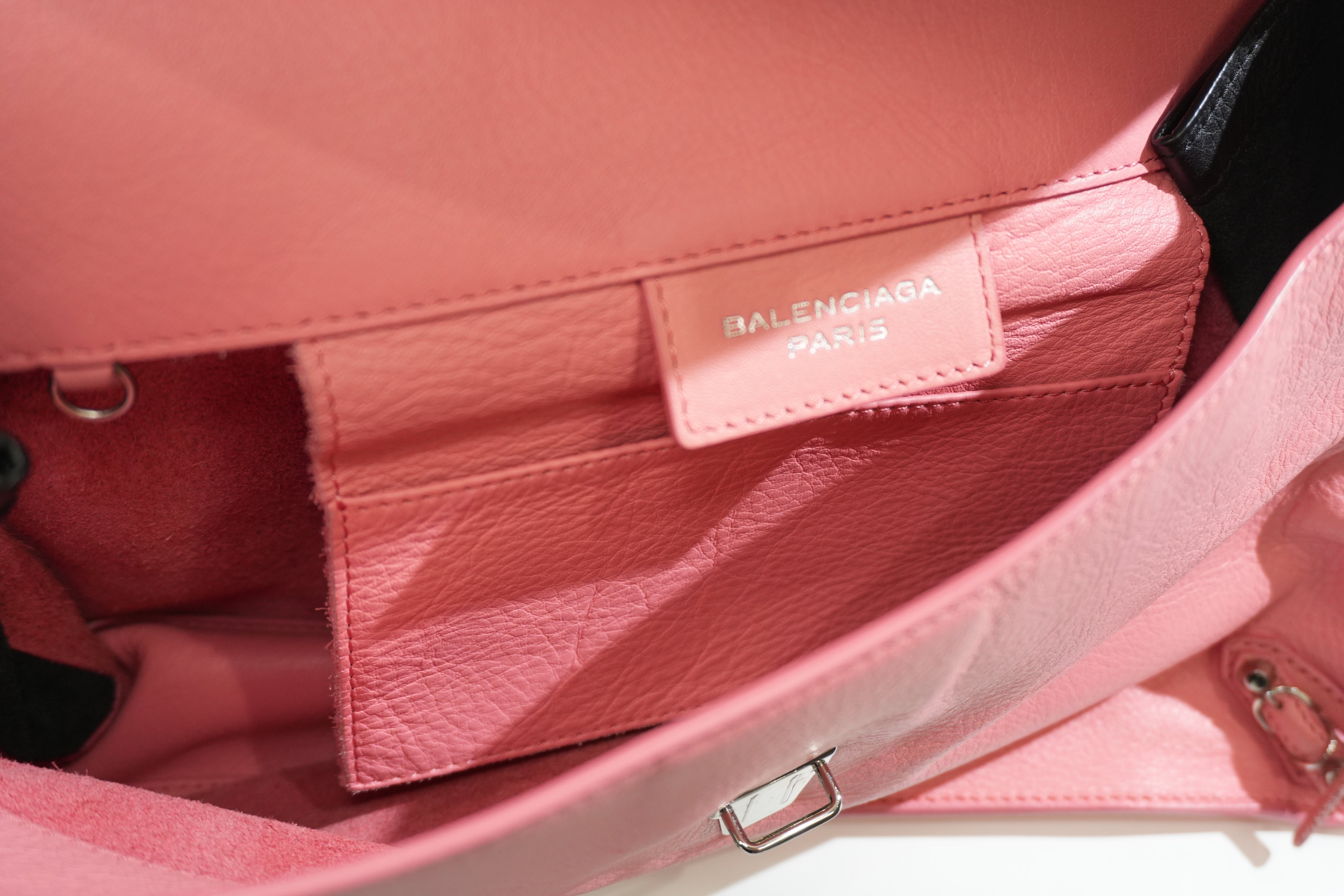Pre-owned Balenciaga Envelope Style Flap Clutch Bag Pink