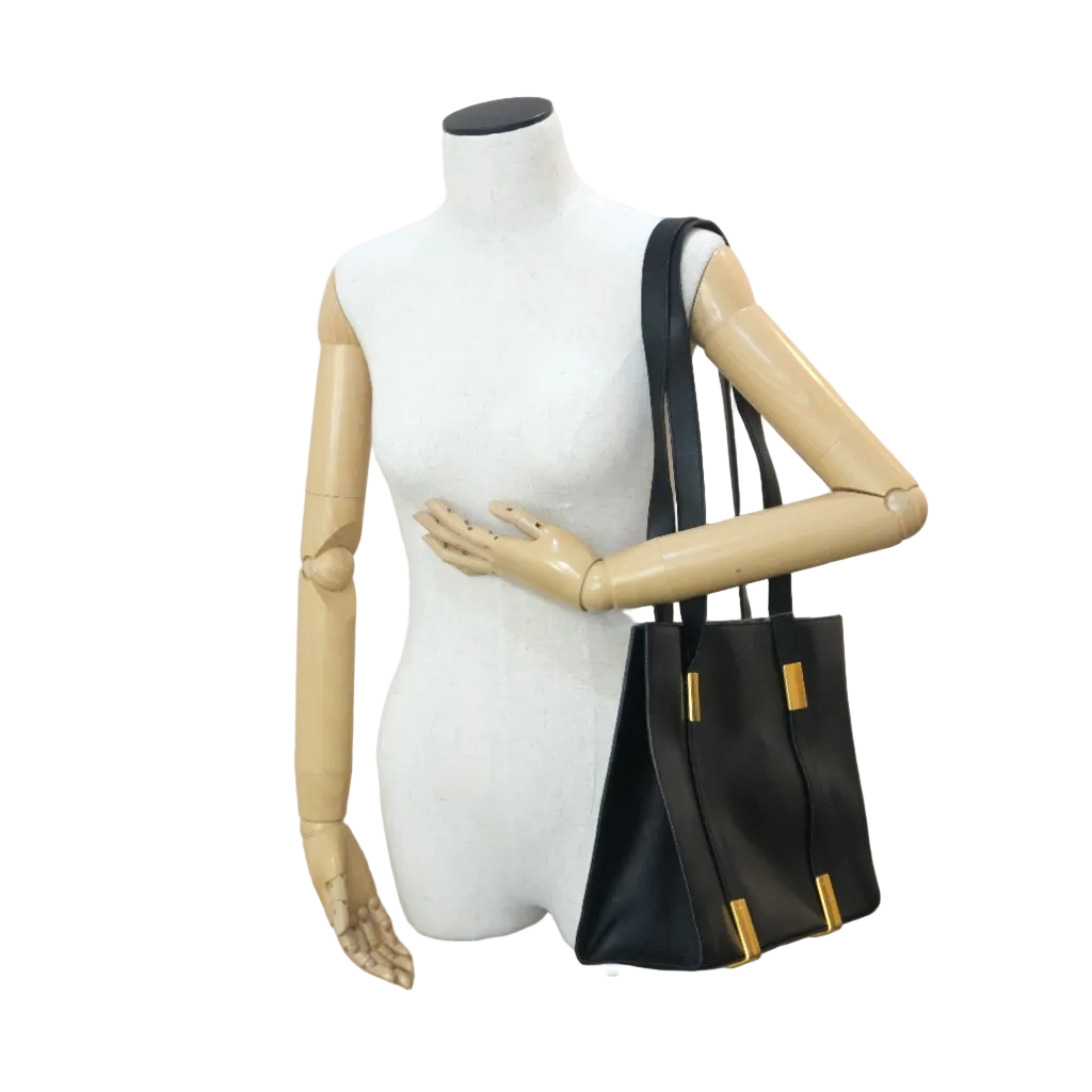 Pre-owned Celine Leather Shoulder Bag Black