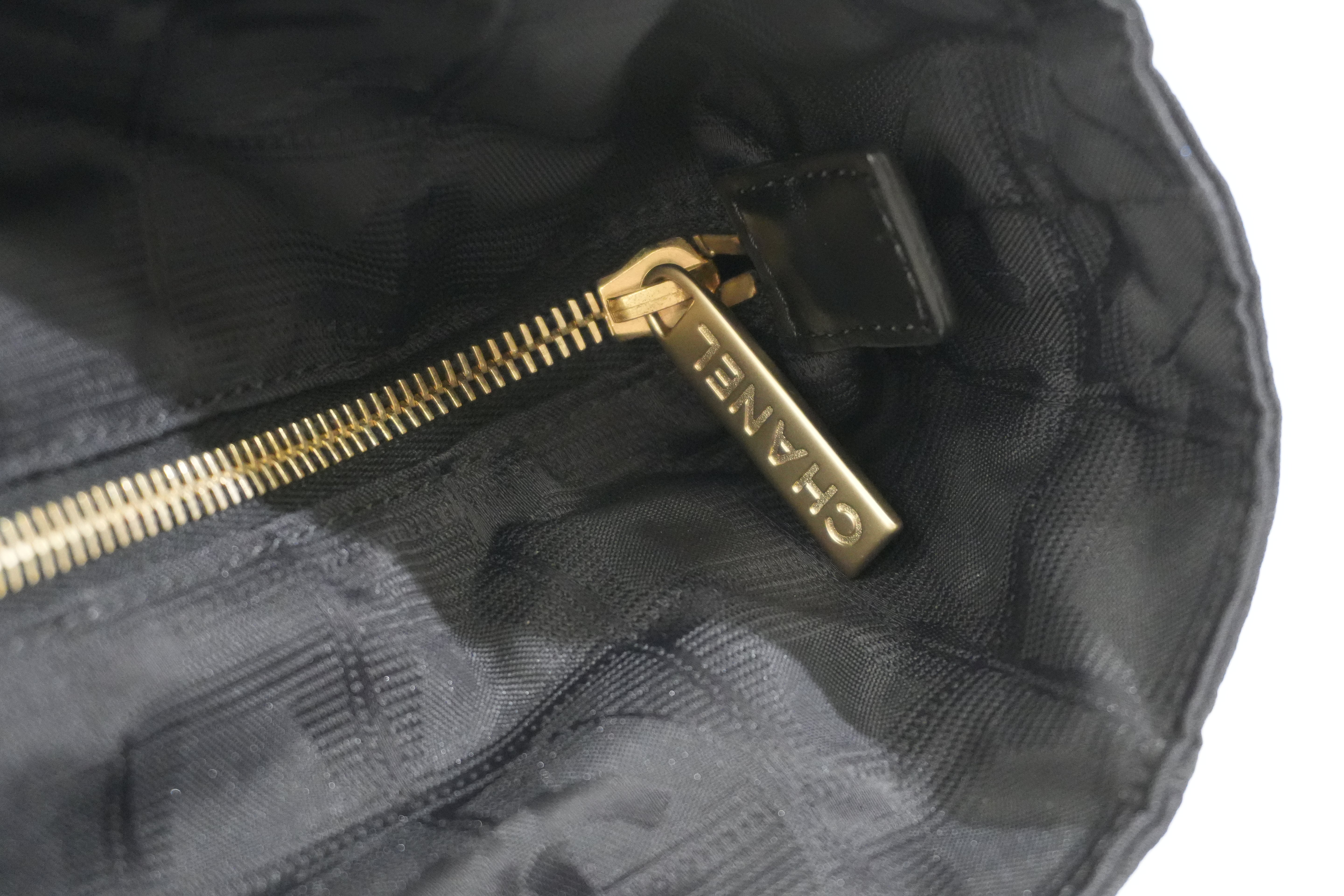 Pre-owned Chanel Nylon Travel Tote Bag Black