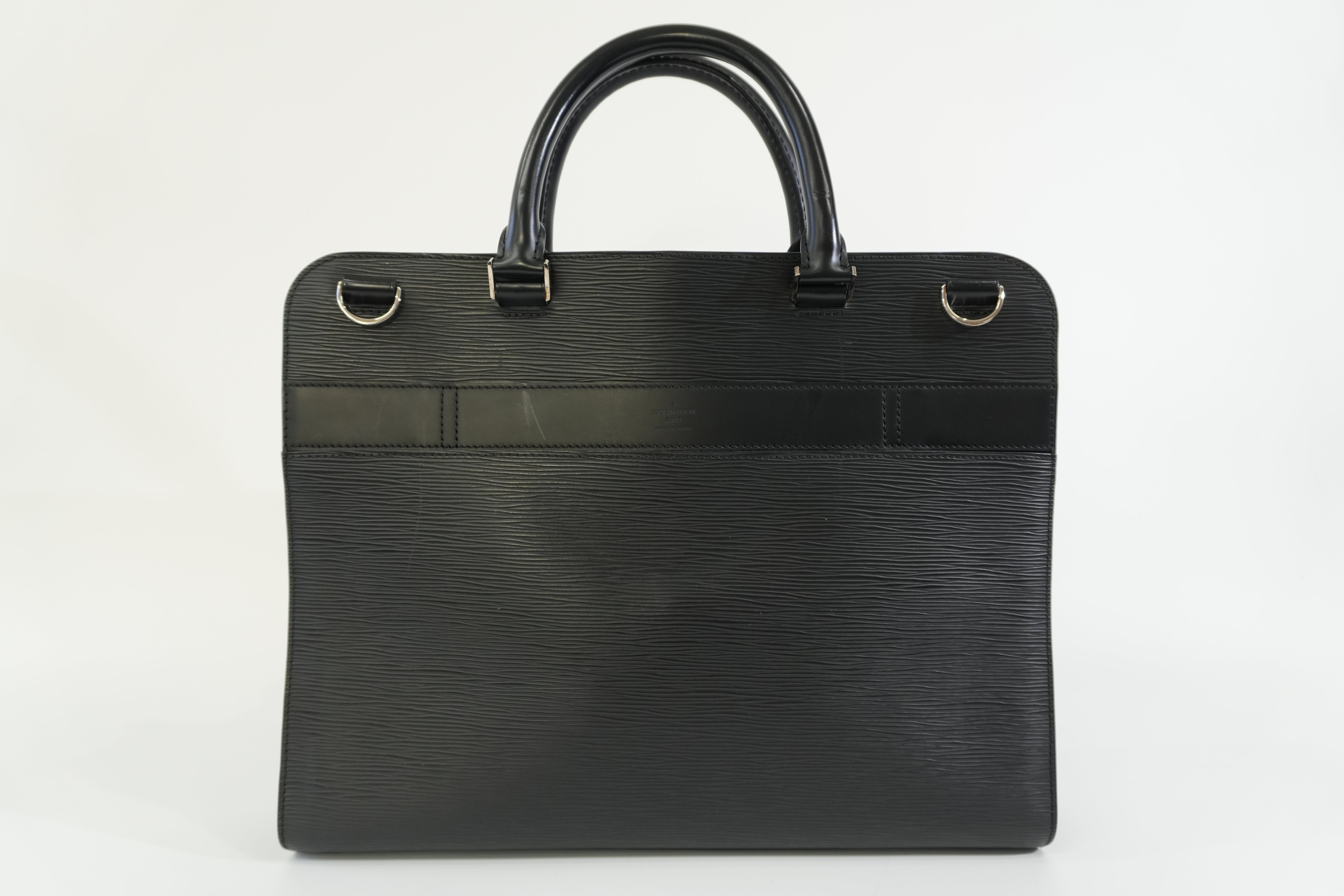 Pre-owned Louis Vuitton Epi Briefcase Handbag Black