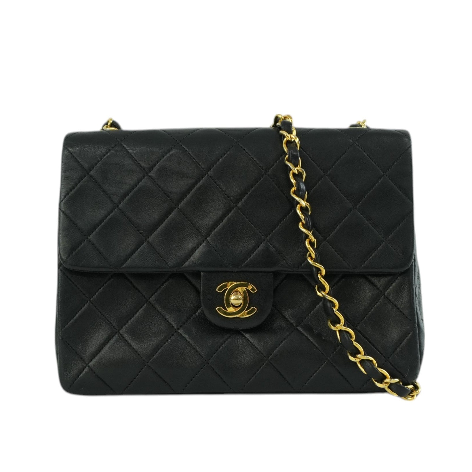 Chanel Flap Shoulder Bag Black Used